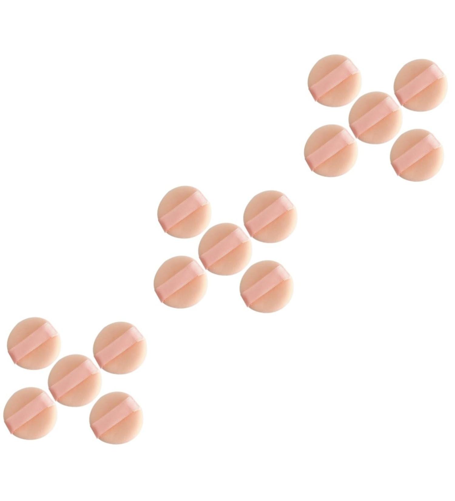 FRCOLOR 15 Pcs Cosmetic Powder Puffs - Portable Blush & Makeup Sponges for Women | Mini Facial Makeup Tools & Flocking Pads - Buy Online on GoSupps.com