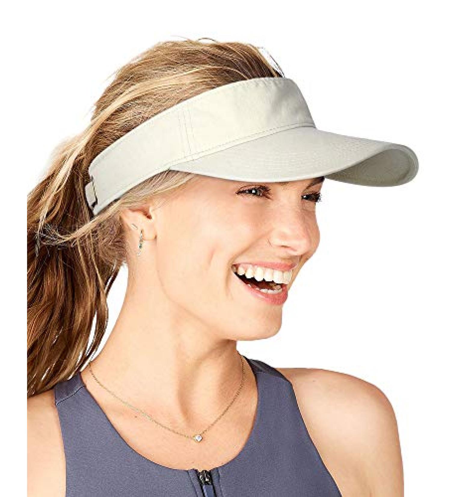 FURTALK Cotton Sun Visor Hat for Women Men with Ponytail Hole - Beige, One Size - Buy Online on GoSupps.com