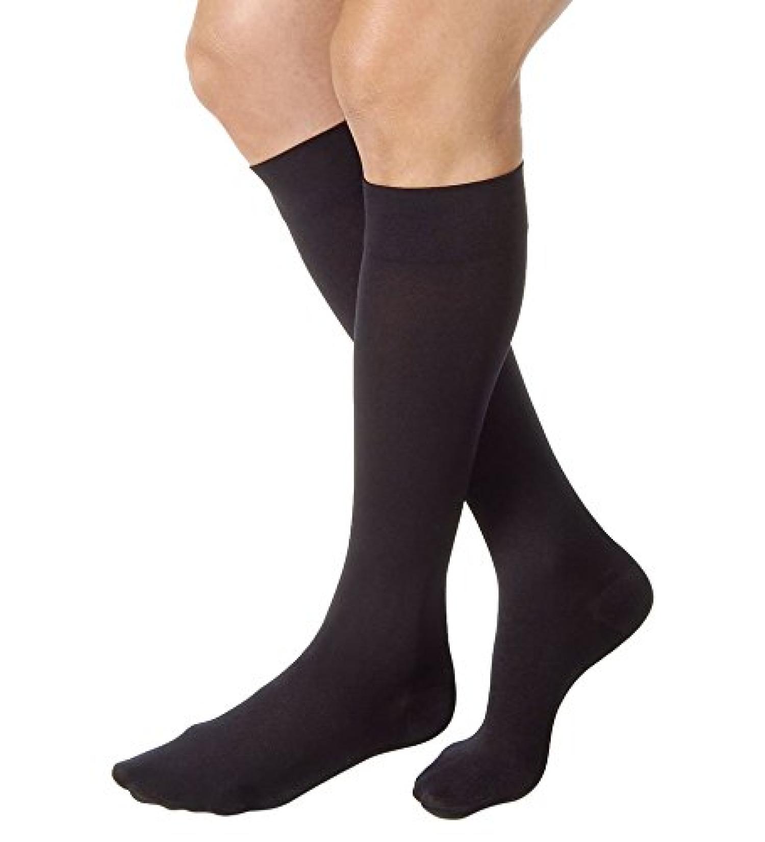 JOBST Relief Compression Stockings 30-40 mmHg Knee High Closed Toe Black X-Large X-Large (1 Pair) Black