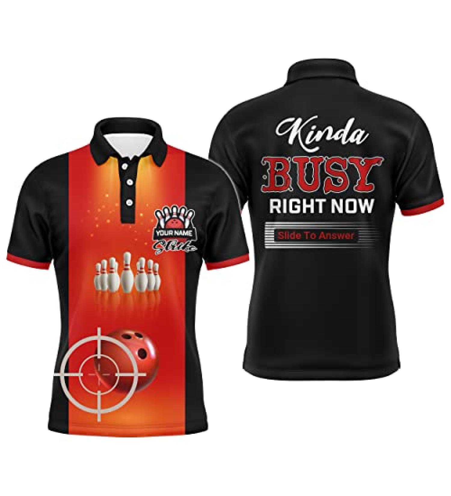 Personalized Funny Bowling Polo for Men | Custom Bowling Shirt for Men | Short Sleeve Bowling Team Jersey - Buy Online on GoSupps.com