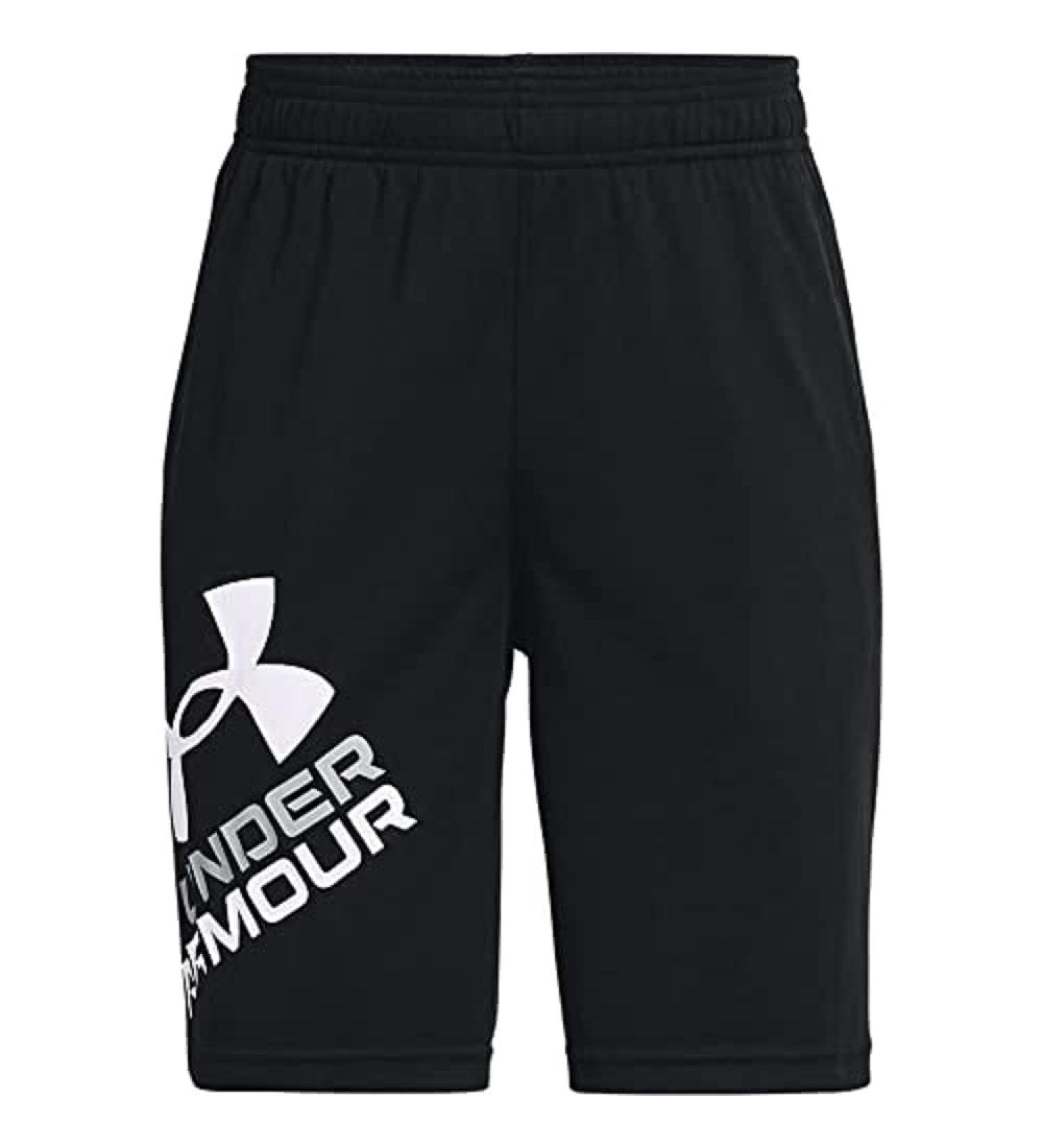Under Armour Boys' Prototype 2.0 Logo Shorts Black/White - Size Large - Buy Online on GoSupps.com
