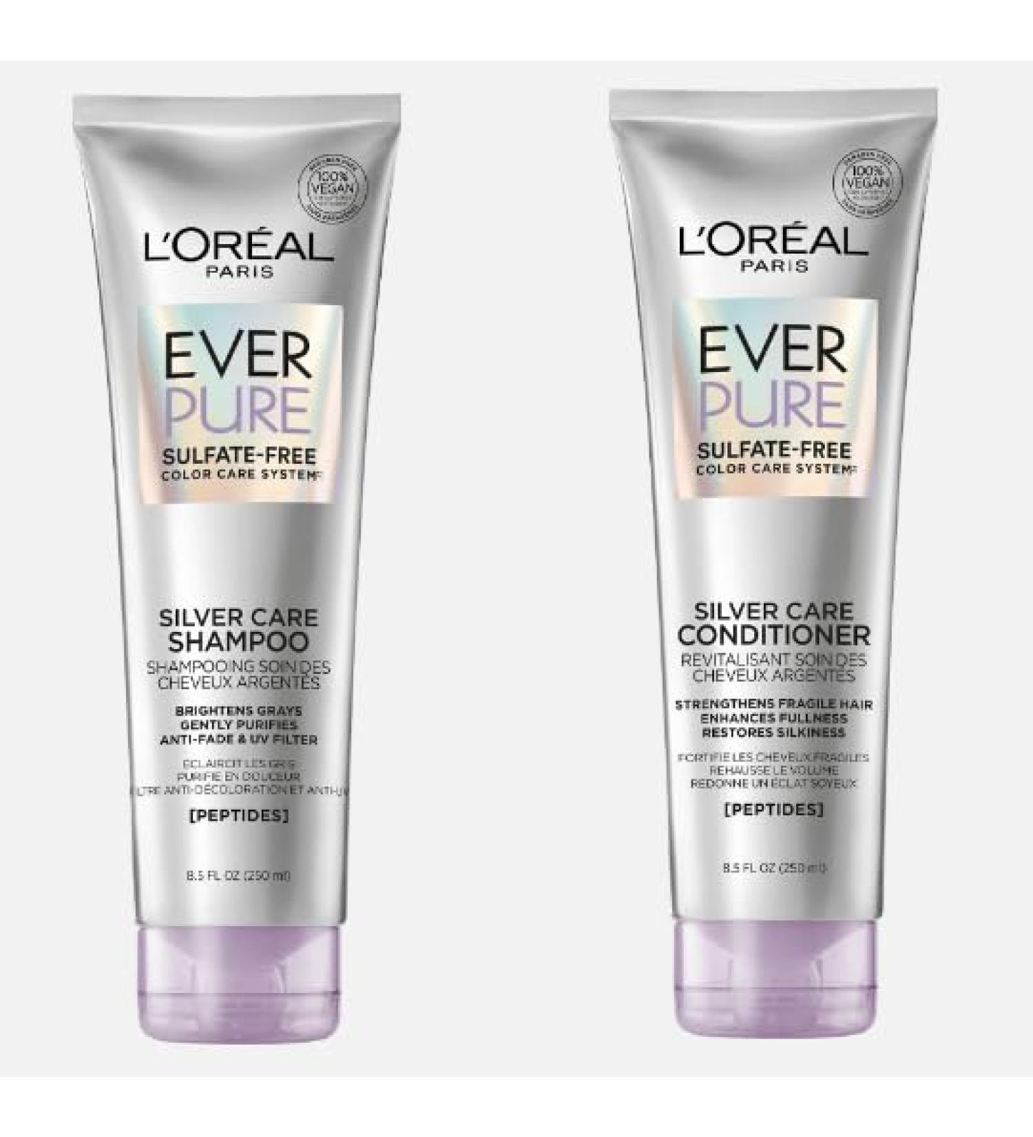 L'Oreal Silver Care Sulfate Free Shampoo & Conditioner with Peptides - Shop Internationally - Buy Online on GoSupps.com