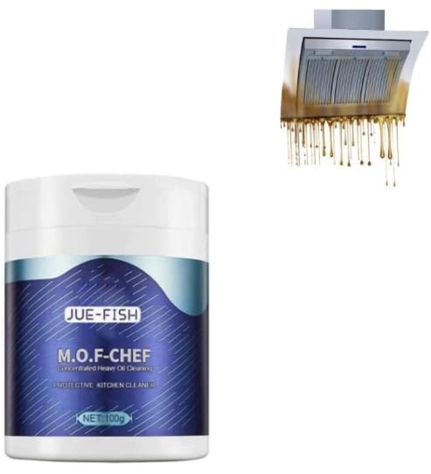 Mof Chef Cleaner Powder Oil Pollution Cleaning Powder Mof Chef Protective Kitchen Cleaner Foaming Heavy Oil Stain Cleaner All Purpose Cleaner Powder For Pots Grill (1pc) - Buy Online on GoSupps.com