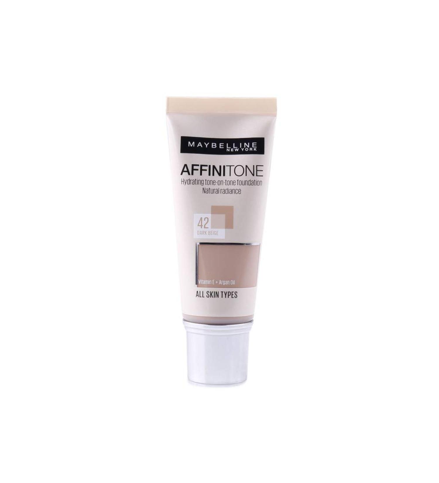 Maybelline Affinitone Foundation 30ml - 42 Dark Beige - Buy Online on GoSupps.com