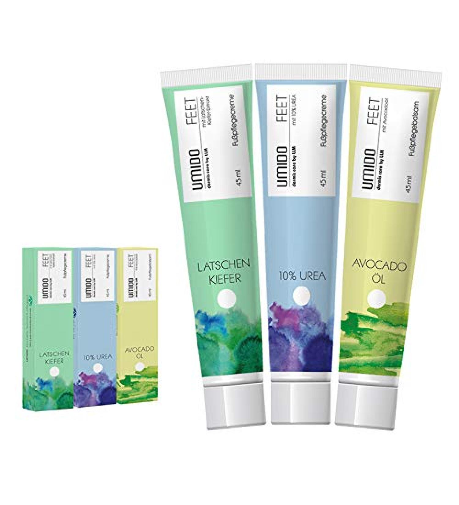 Umido 3-Piece Foot Care Set | 10% Urea Foot Cream Avocado Oil Balm & Slip Jaw | Ultimate Moisturizing Foot Lotion & Care Cream for Healthier Feet - Buy Online on GoSupps.com