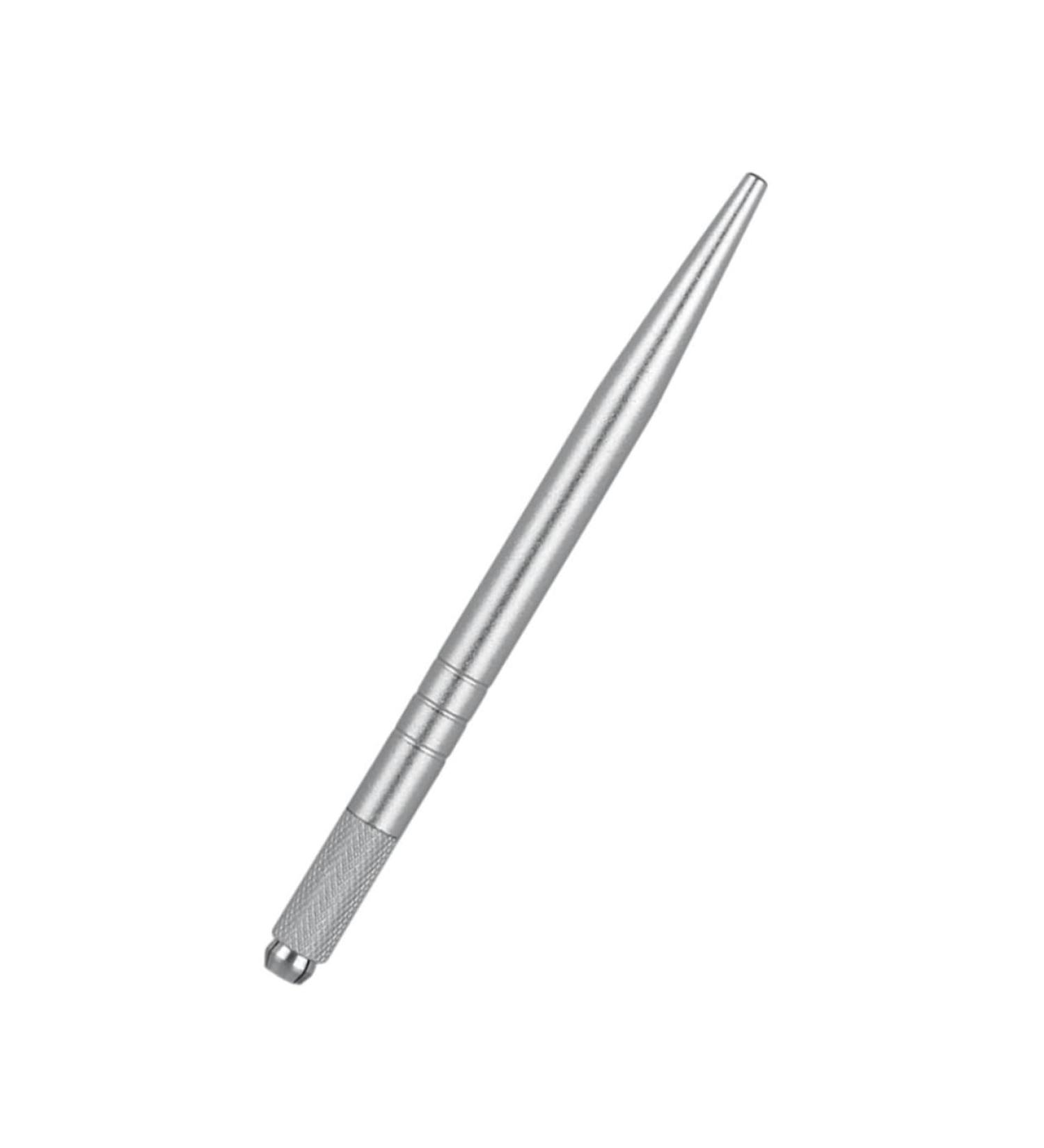 DRESSOOS Embroidered Eyebrow Pencil 1pc Single-end Pointed Embroidery Multifunction Manual Eyebrow Pen Silver Slender Thin - Buy Online on GoSupps.com