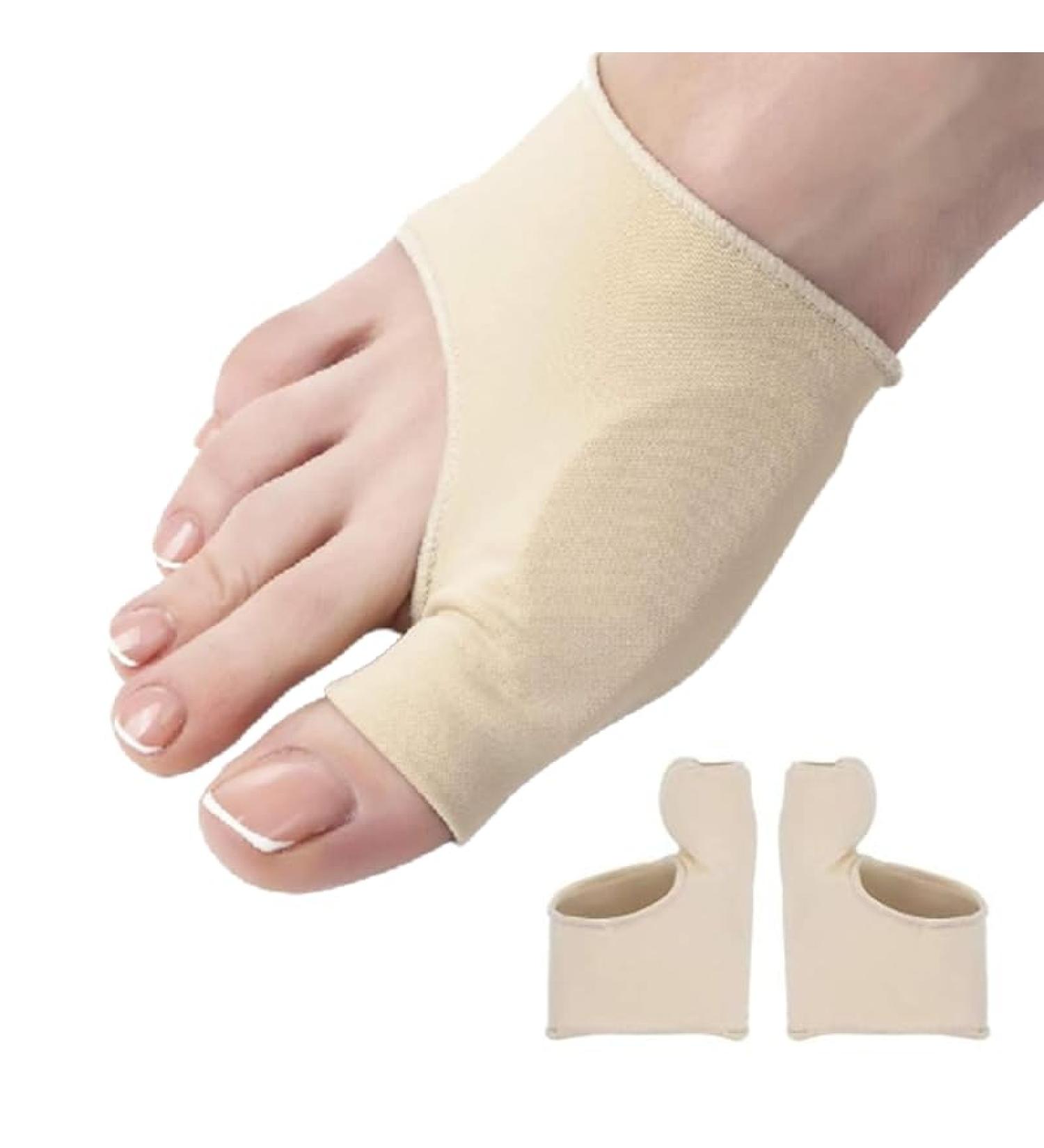 Hallux Valgus Bunion Corrector Bandage - Skin Color Silicone Toe Spreader & Sleeve for All Foot Types - Buy Online on GoSupps.com