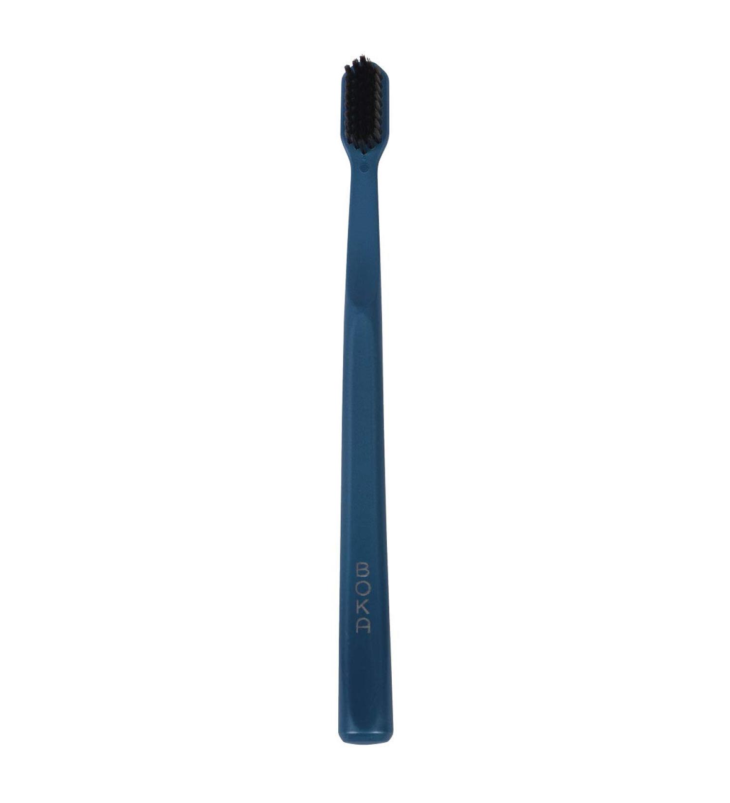 Boka Activated Charcoal Toothbrush - Soft Classic Blue | Eco-Friendly Oral Care - Buy Online on GoSupps.com