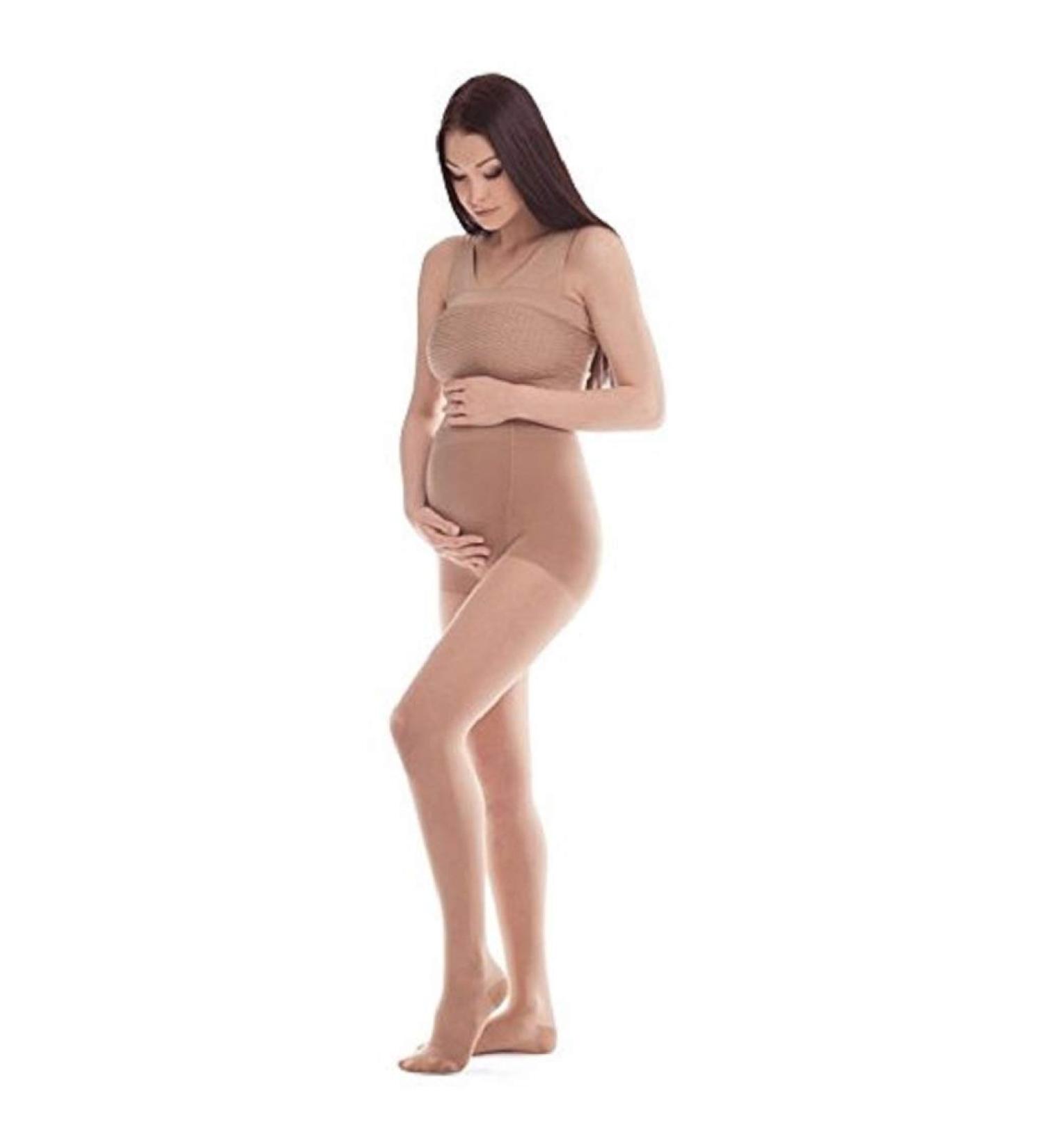Compression Stockings for Pregnant Women - 1 Class, 16-18 mmHg Compression, Better Blood Circulation, Prevent Varicose Veins - Beige, Small (37-38) - Buy Online on GoSupps.com