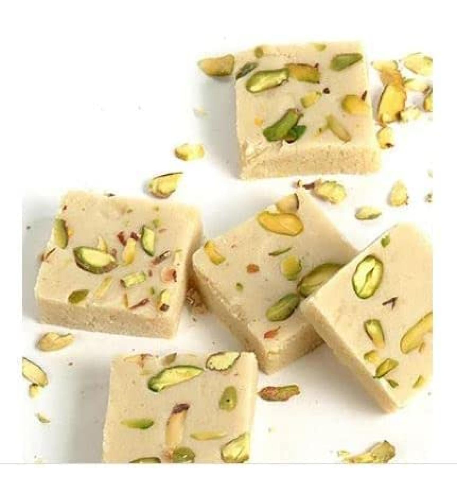 Pista Burfi 500g Indian Traditional Sweet Best Gift For All Occasions Raksha Bandhan Marriage Diwali Holi Ganesh Chaturthi Festival Treat For Family & Friends