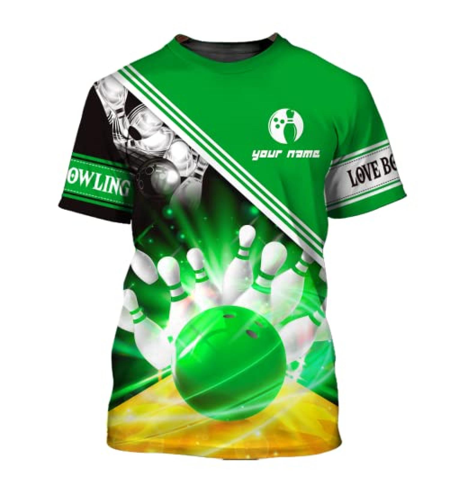 Customized Bowling Shirt | Men's Red Bowling Shirt with Custom Name Pattern | Perfect Gift for Men and Women | Style 5 - Buy Online on GoSupps.com