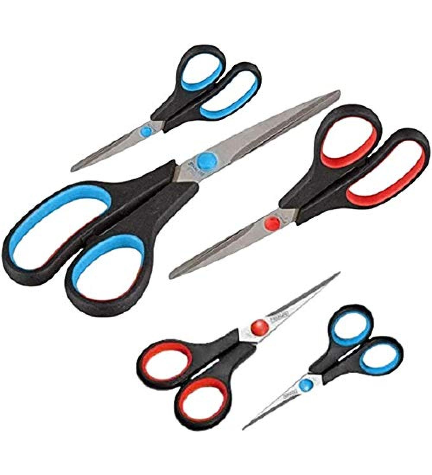 5 x Ultra Sharp Stainless Steel Scissors - Ergonomic Comfort Handles for Precision Cutting - International Shipping Available - Buy Online on GoSupps.com