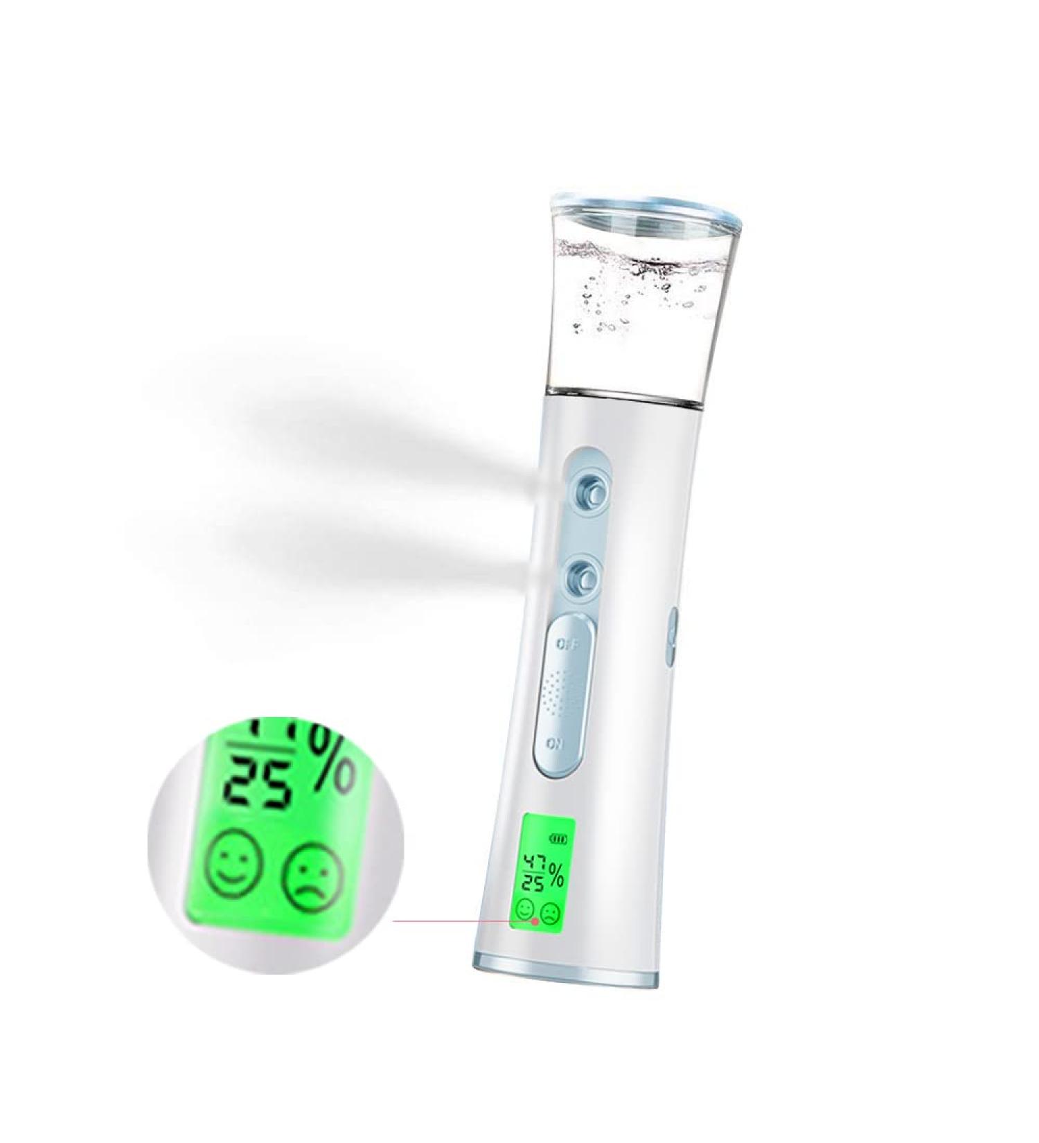 Portable Nano Facial Mister with USB Double-hole Design & Moisture Tester - For Hydration & Refreshing Skin - Ideal for Eyelash Extensions - Buy Online on GoSupps.com