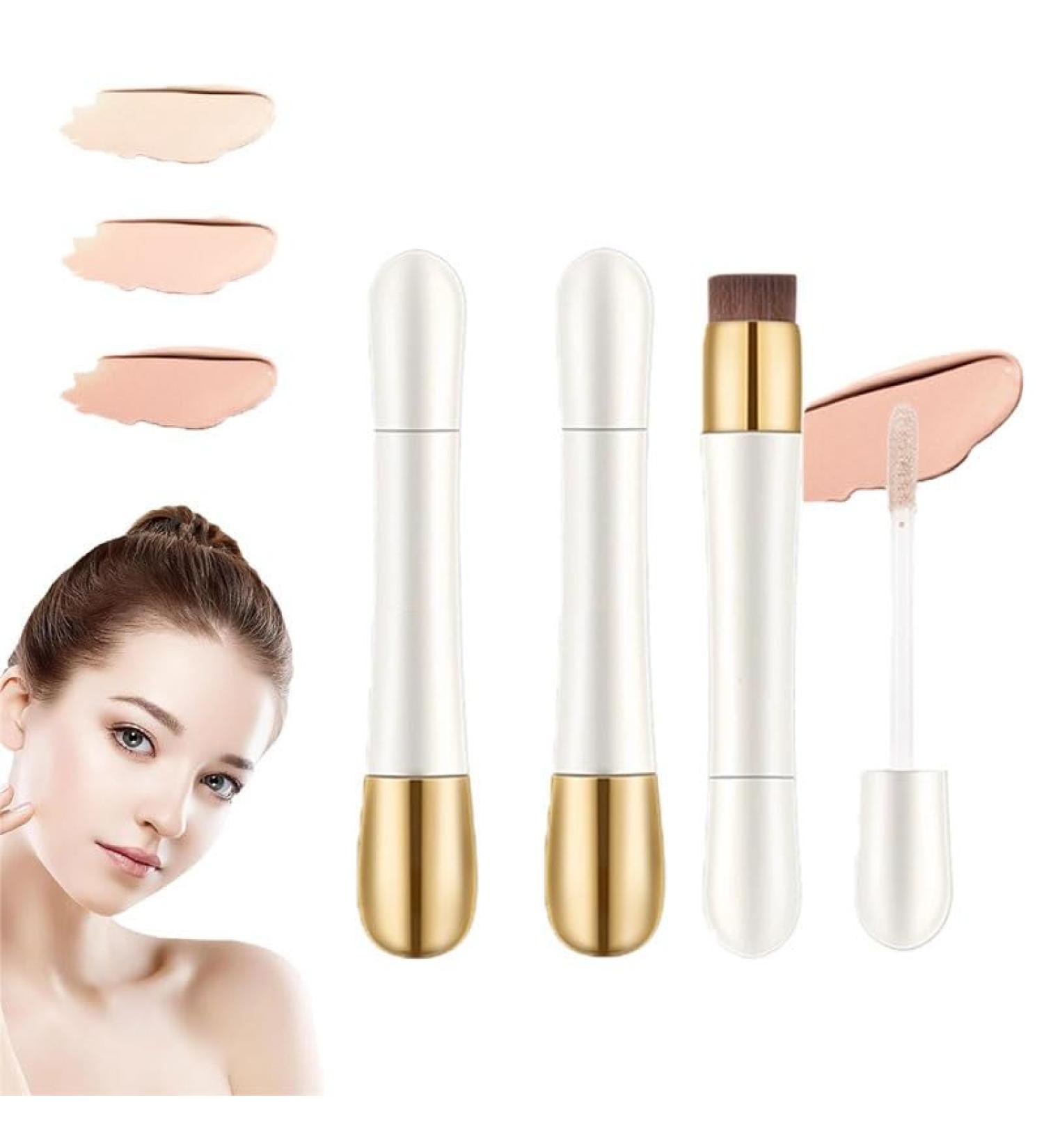 2 in 1 Foundation Anti-Wrinkle Concealer Heykomi 2 In 1 - Foundation Full Coverage Foundation Long Lasting Anti-Wrinkle Concealer for All Skins(03#Natural color 2pcs) - Buy Online on GoSupps.com