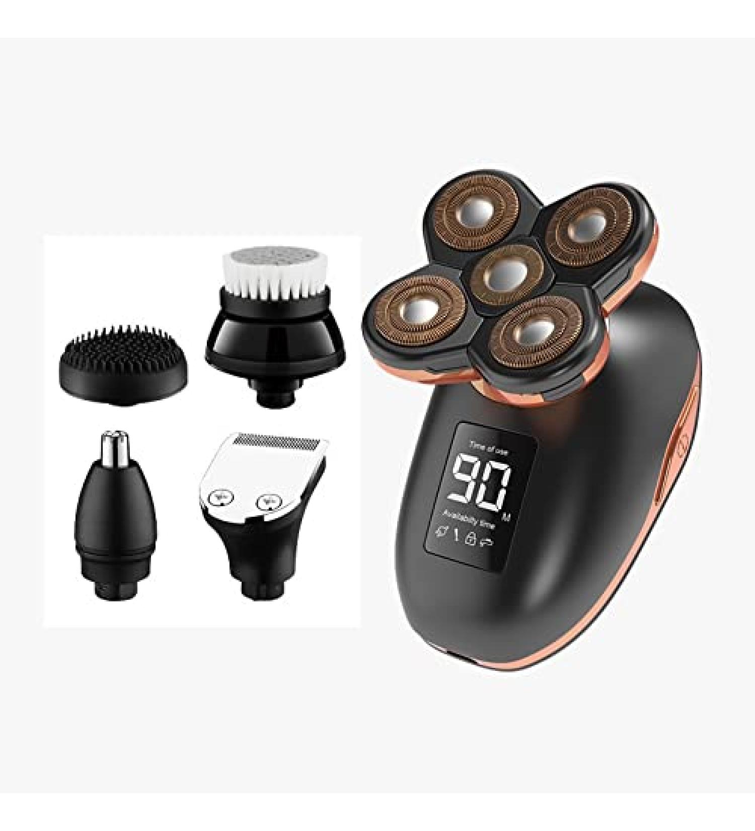 Best Head Shaver for Bald Men - Rechargeable Electric Shaver with LCD Beard & Nose Trimmer USB - Smooth Shaving Experience - Buy Online on GoSupps.com