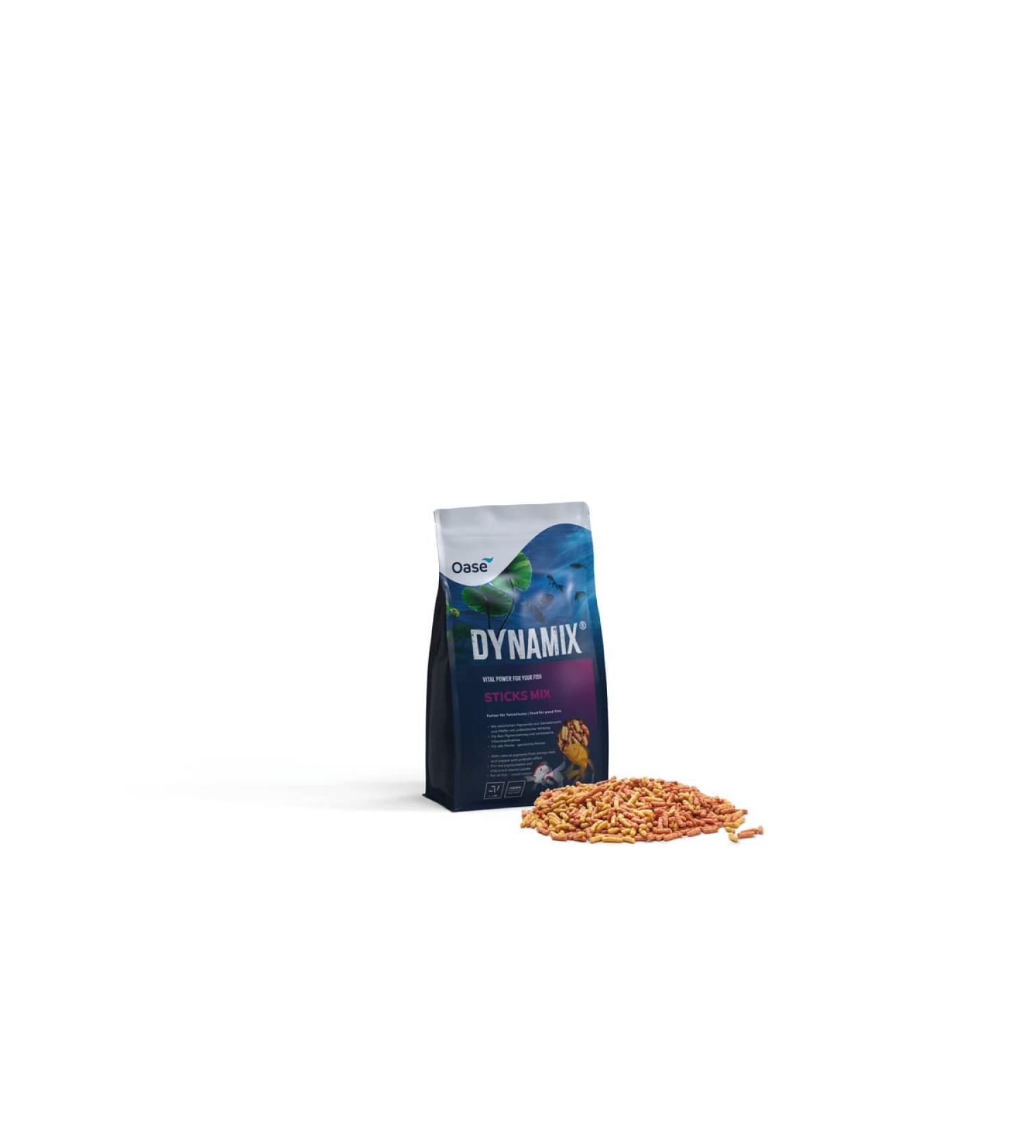 OASE Dynamix Sticks Mix 1 L Fish Food Pond Fish Food Ideal for Mixed Natural and Red Colored Fish Regular Growth - Buy Online on GoSupps.com