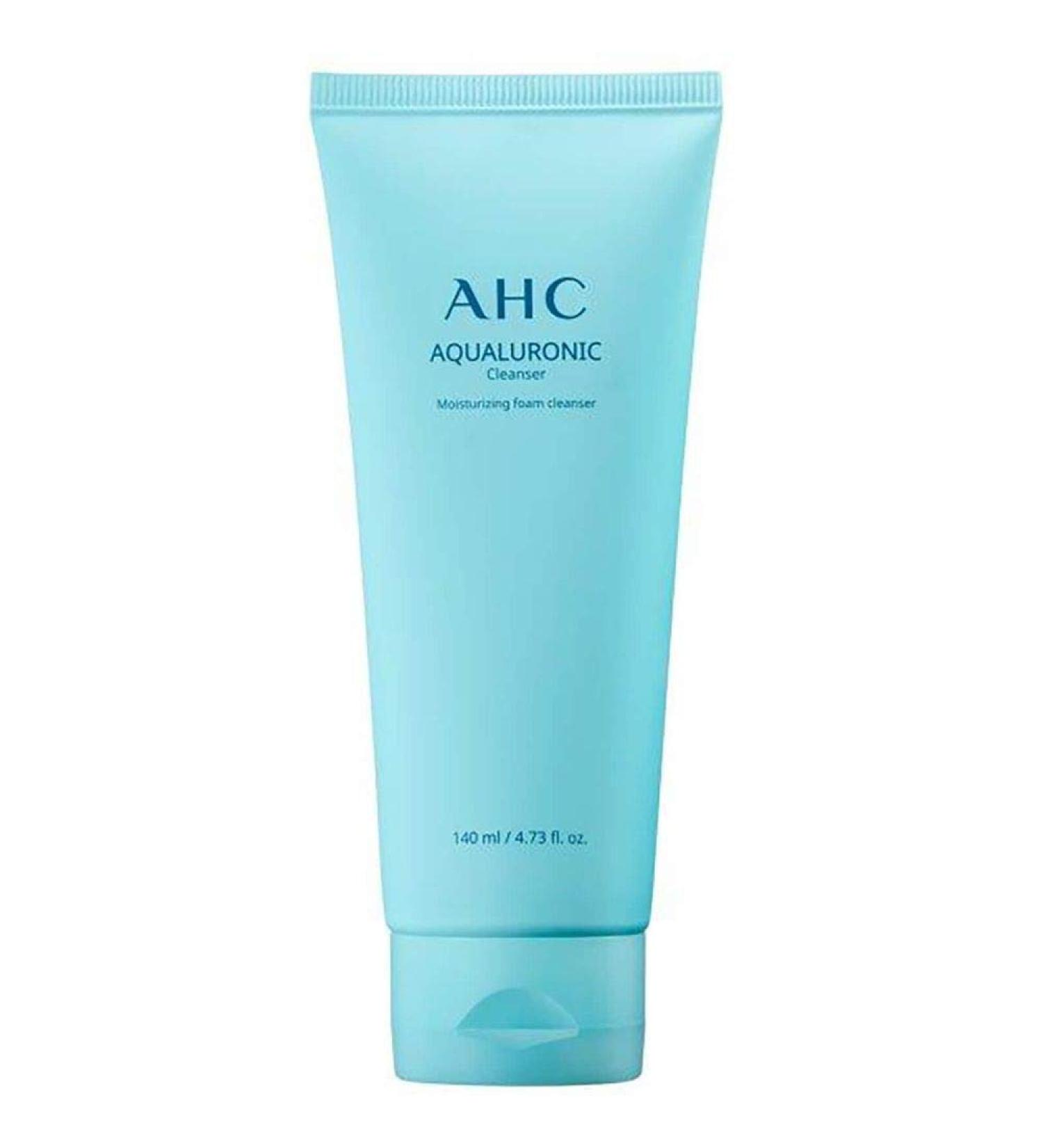 AHC Hydrating Aqualuronic Facial Cleanser Korean Skincare for Dehydrated Skin 140 ml - Buy Online on GoSupps.com