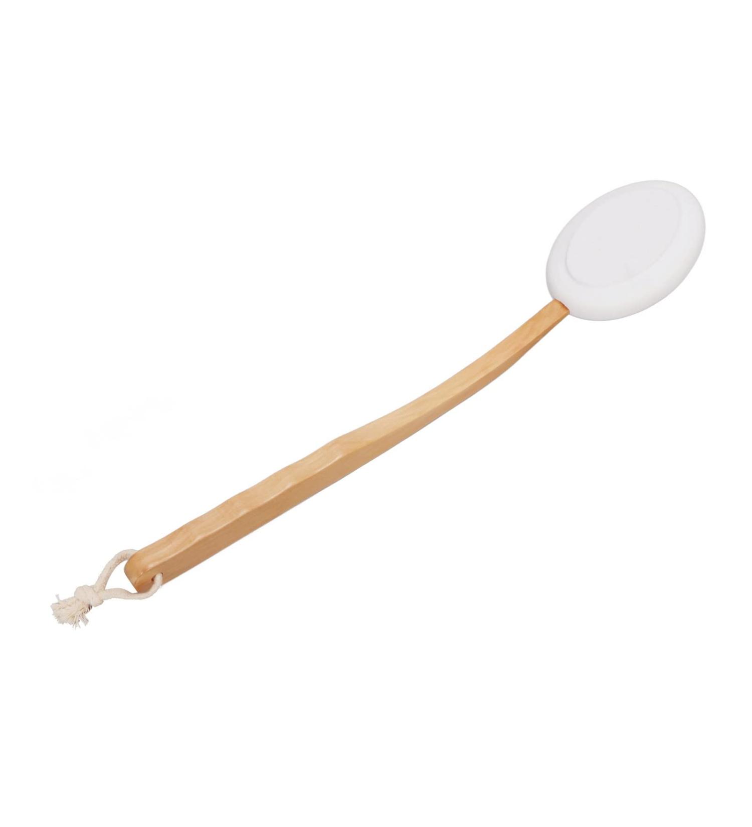Lotion Applicator with 6 Replacement Heads - Long Handle Shower Back Scrubber for Men and Women - Professional Back Brush for Home Use - Buy Online on GoSupps.com