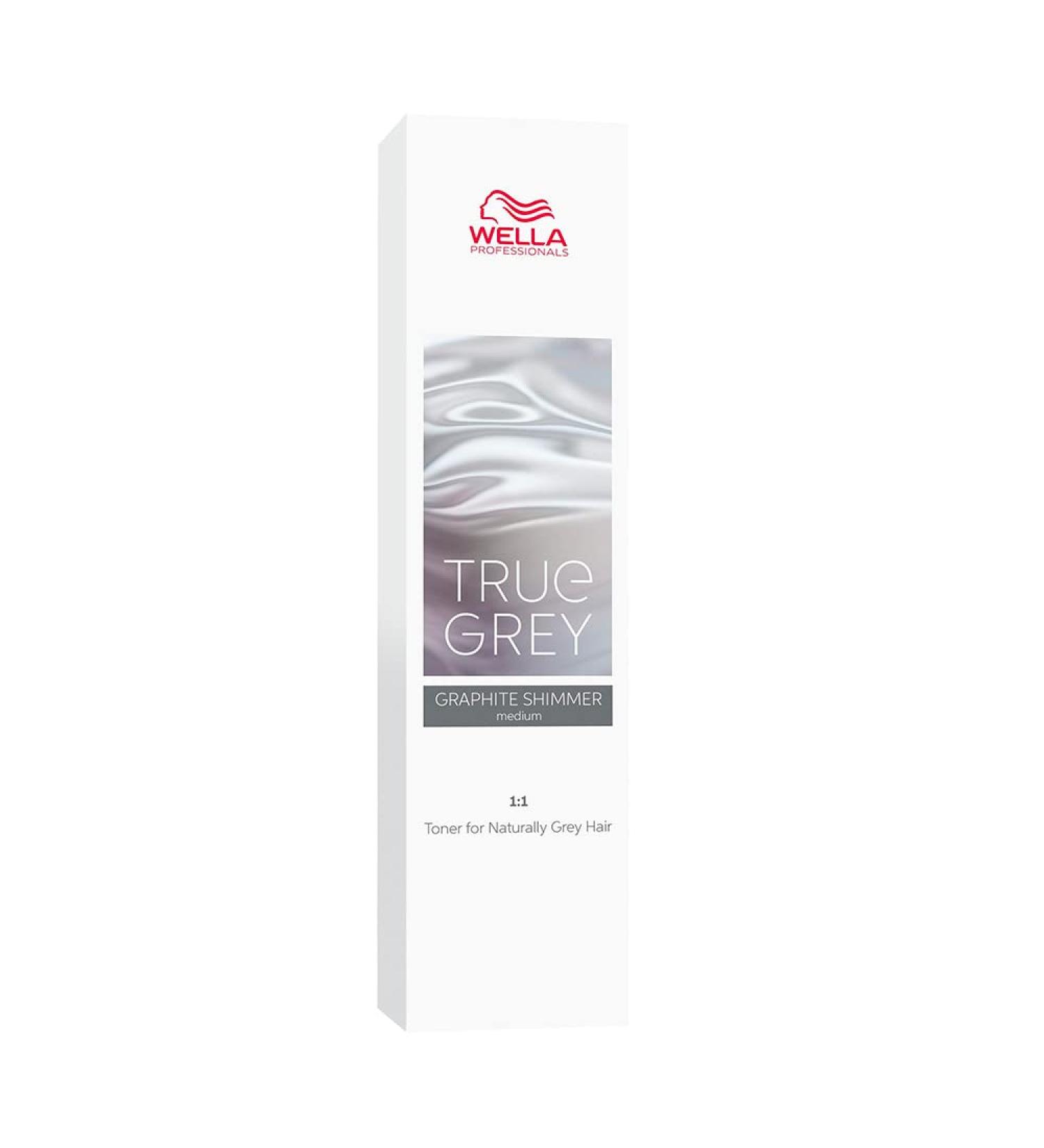 Wella TRUE GREY Graphite Shimmer Medium 60ml* Gray Gray. 60 ml (1 pack)