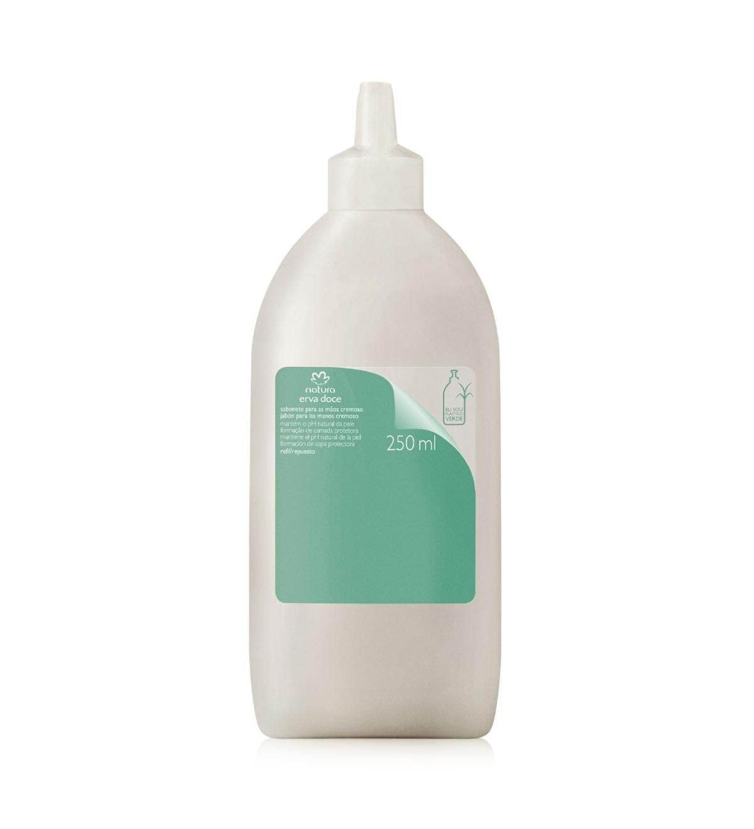 Linha Erva Doce Natura - Refil Sabonete Cremoso Para as Maos 250 Ml - (Natura Fennel Collection - Refill Creamy Hand Soap 8.45 Fl Oz)