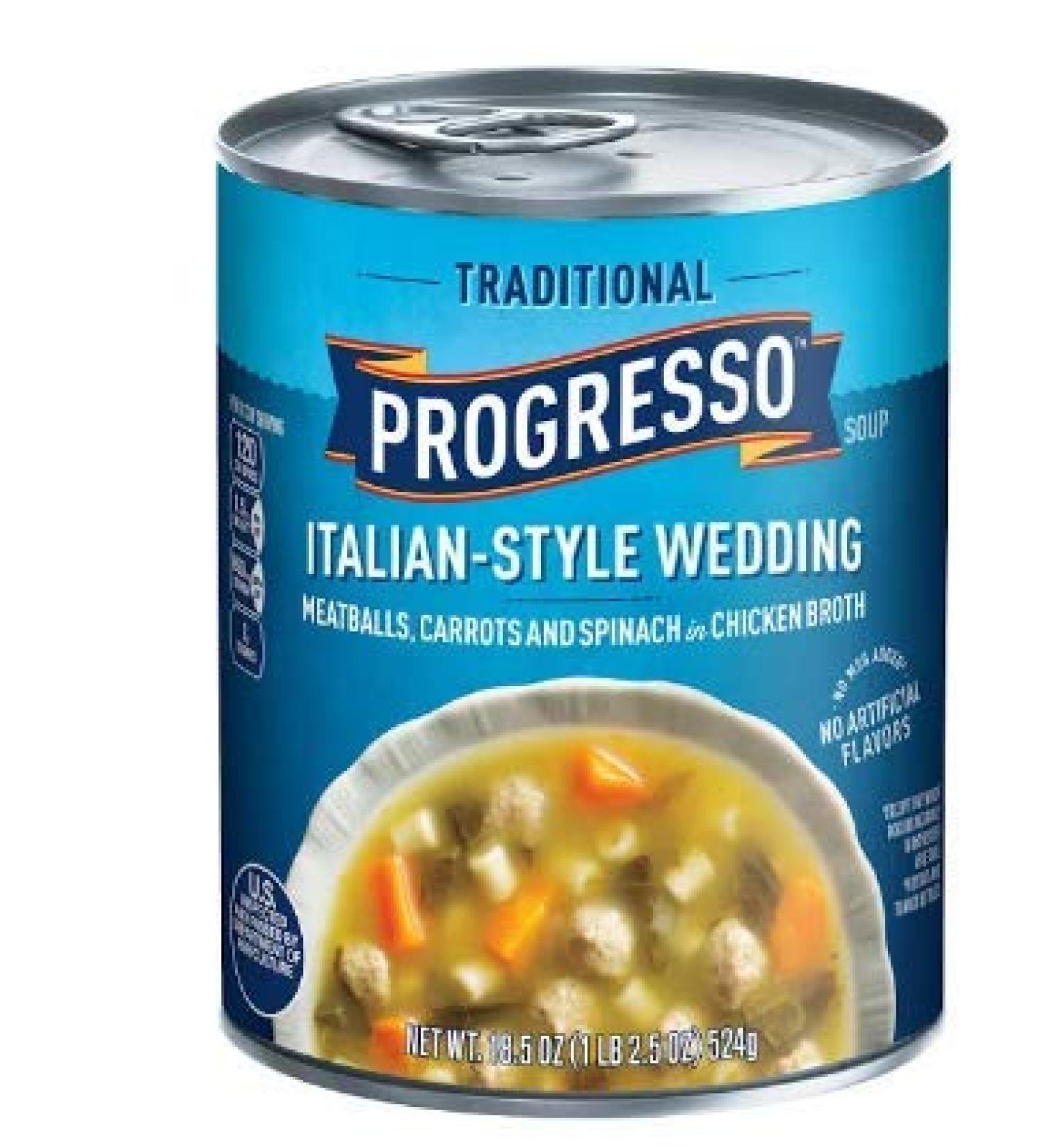 Progresso, Traditional Soups, 18.5oz Can (Pack of 6) (Italian-Style Wedding)