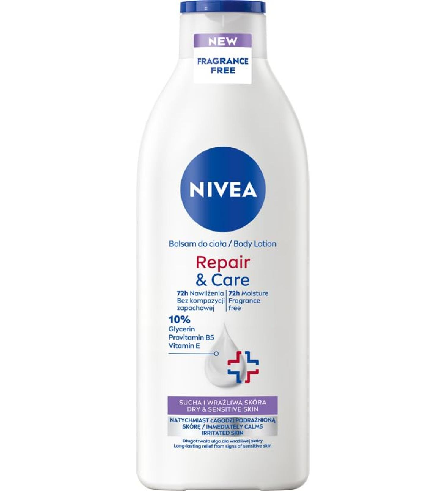  NIVEA NIVEA Repair & Care Sensitive Body Lotion for Sensitive Skin Moisturizing and Protecting Odourless 400ml - Buy Online on GoSupps.com