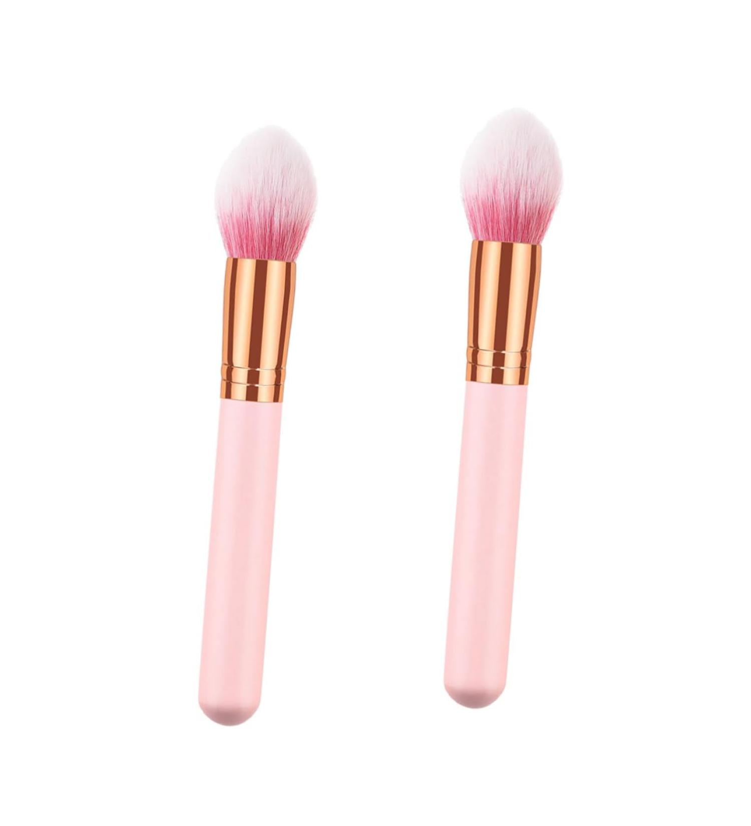 WOONEKY 2pcs Cosmetics Brush Makeup Powder Brush Makeup Brush Concealer Brush Cosmetic Brush Wooden - Buy Online on GoSupps.com