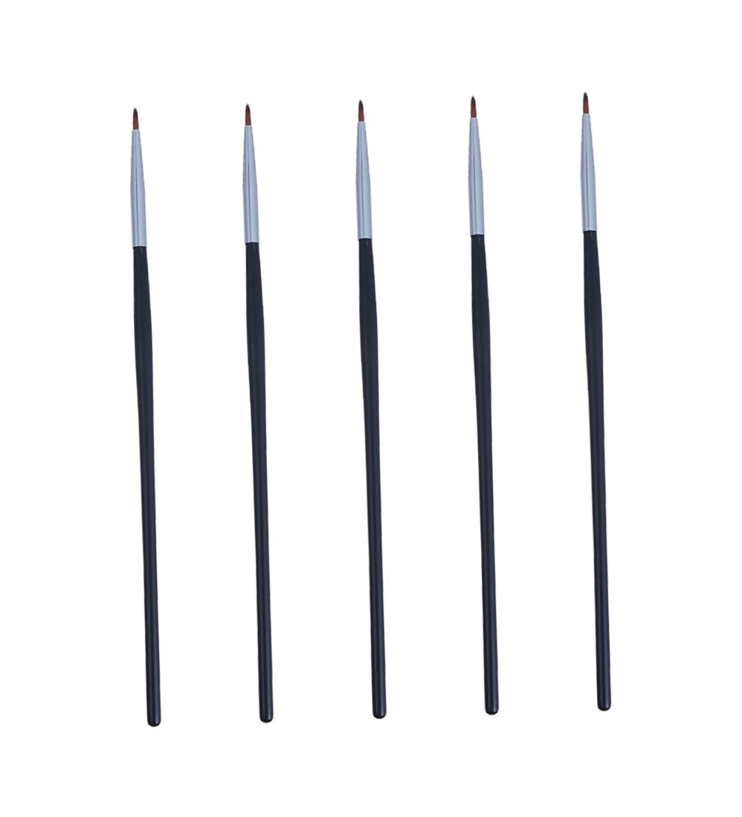 PLAFOPE 5pcs Fine Eyeliner Brush Lip Liner Brushs Eye Lipstick Brush Curved Eyeliner Brush Gels Fiber Black - Buy Online on GoSupps.com