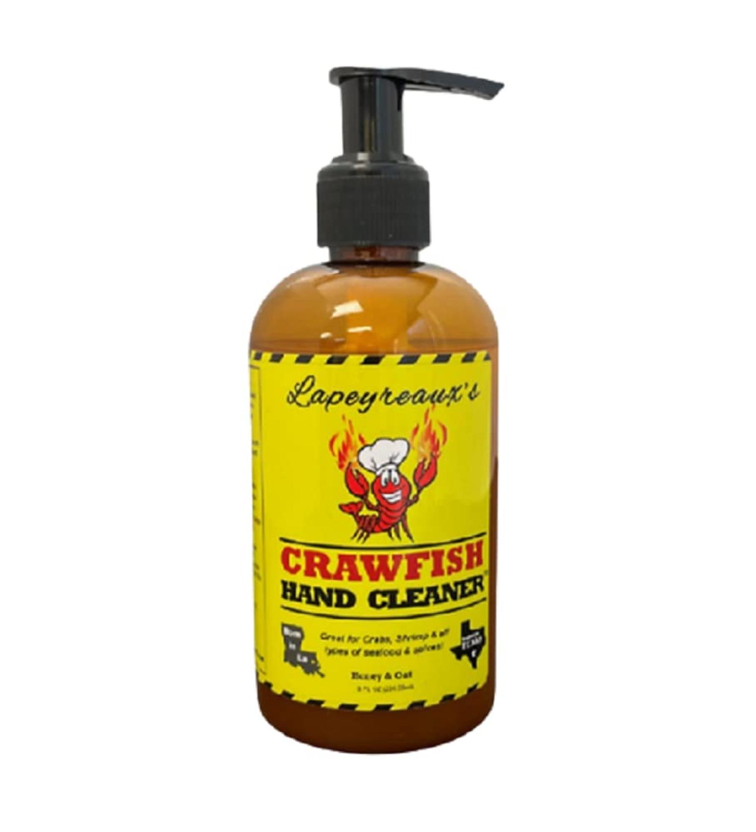 Lapeyreaux's Crawfish Hand Cleaner Wash 1 Bottle 8floz Honey & Oat