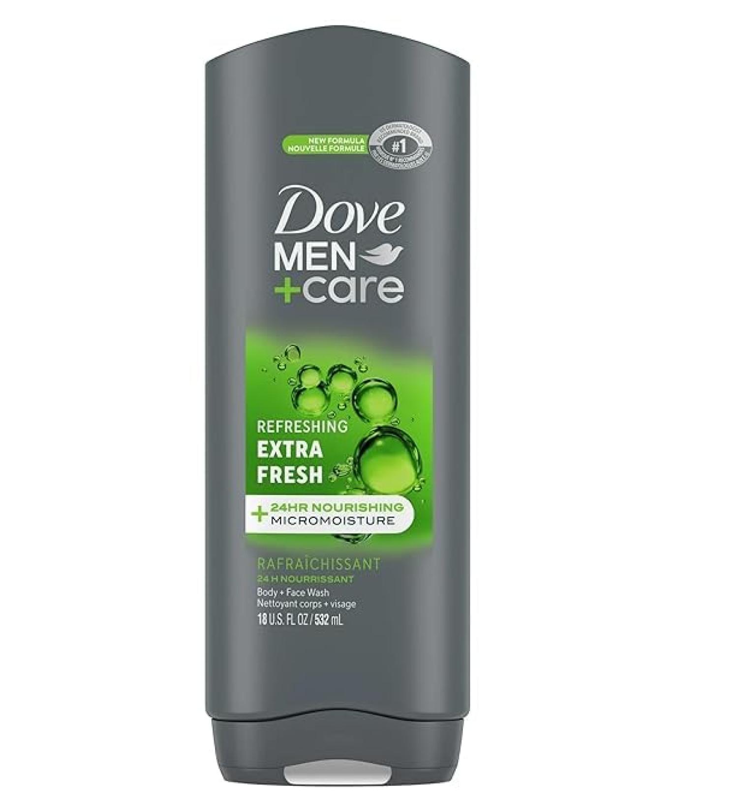 .Do ve Men Care Extra Fresh Refreshing Hydrating Face and Body Wash 18 fl oz. (Pack of 1)