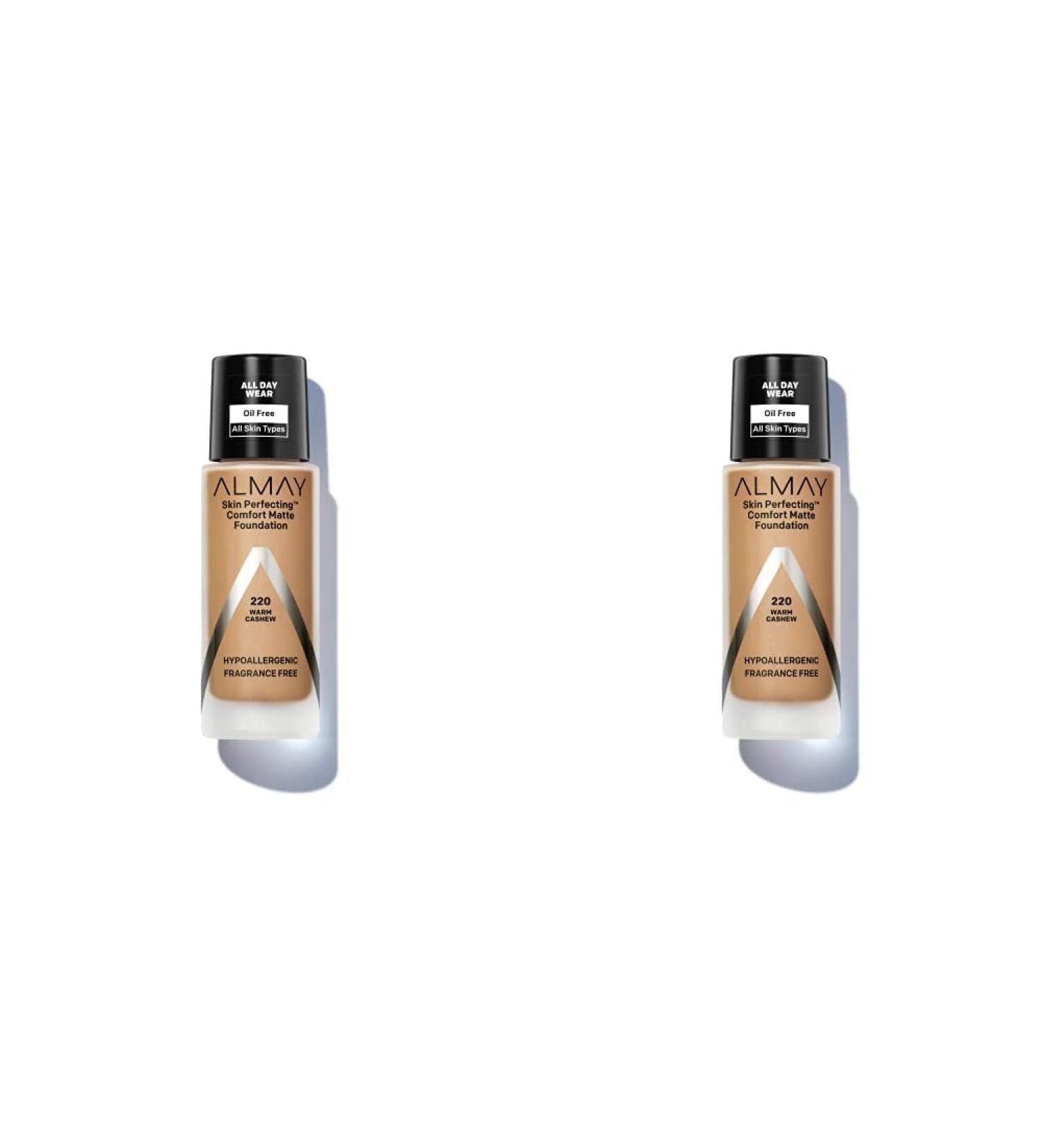 Almay Skin Perfecting Comfort Matte Foundation - Warm Cashew, 1 fl oz (Pack of 2) - Buy Online on GoSupps.com