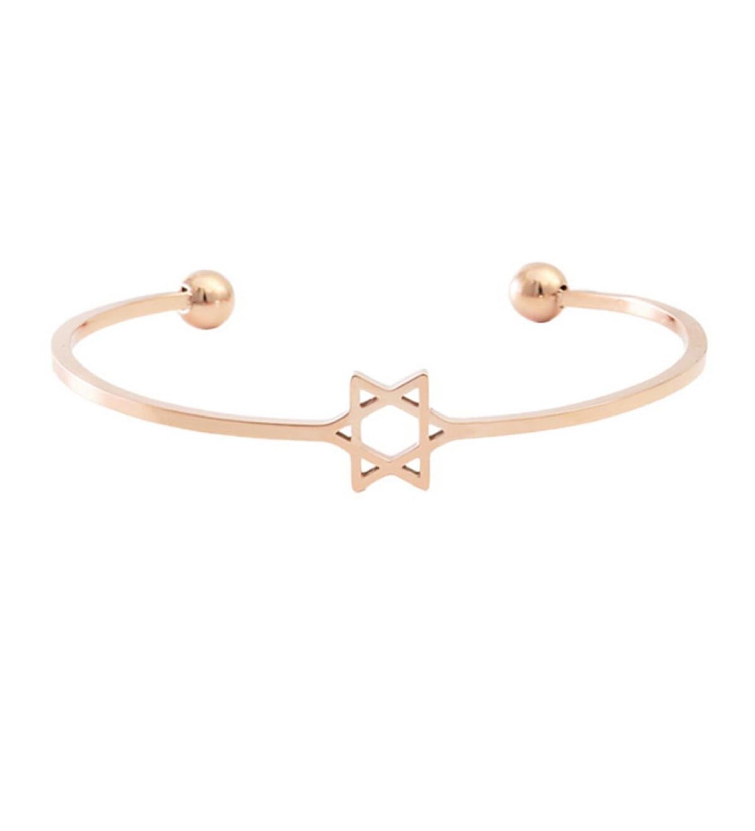 Shop Healeved Silber's Trendy Adjustable Cuff Bracelet & Finger Ring - Elegant Open Bangle Jewelry for Ladies - Gold Star Design - International Shipping Available - Buy Online on GoSupps.com