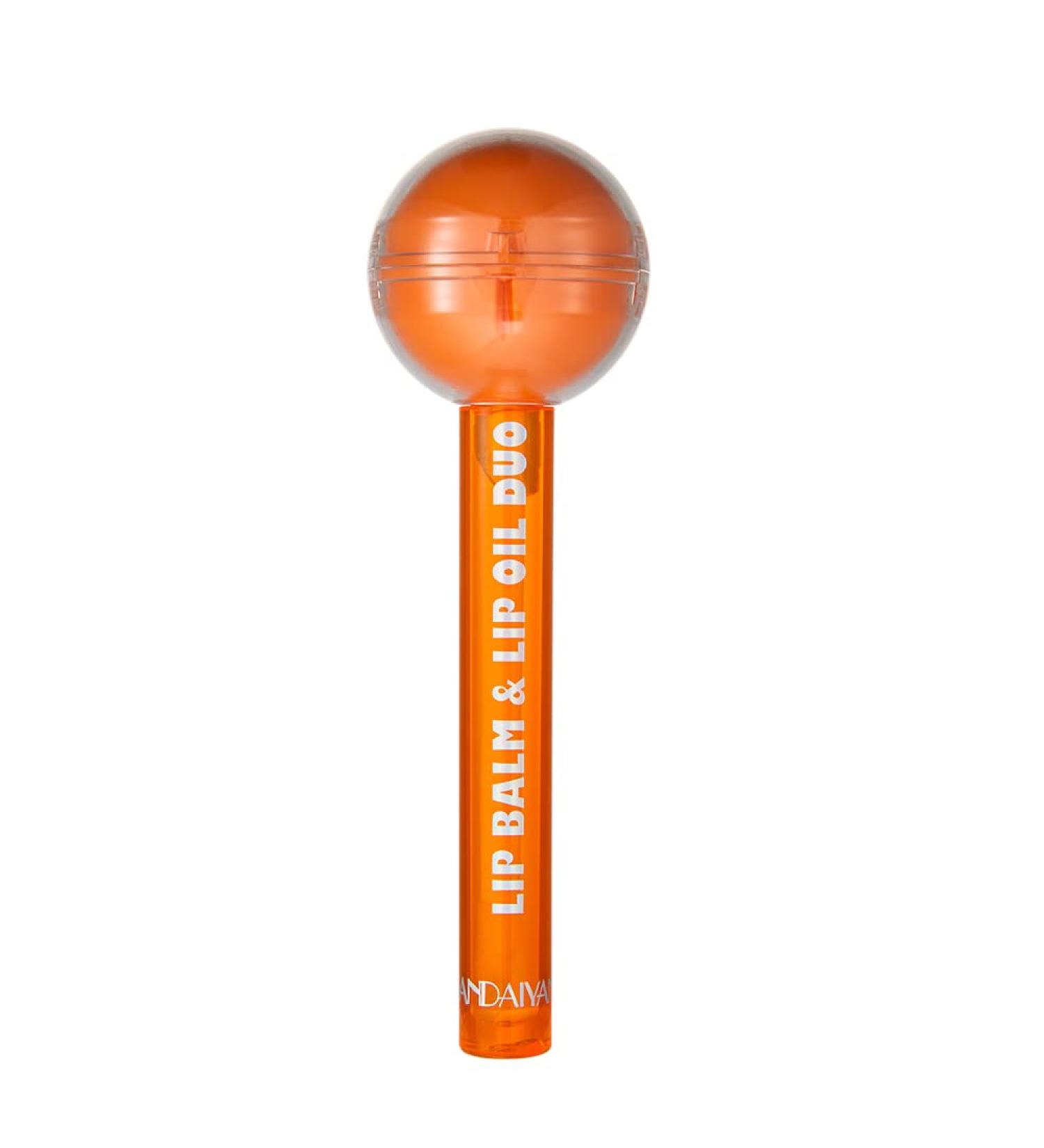 AKARY Lip Gloss and Lip Balm Combo - Lollipop Chamele Lipgloss & Chapstick - Novelty Moisturizing Lip Oil Duo - Orange Lip Glaze Luster for Women and Girls - Buy Online on GoSupps.com