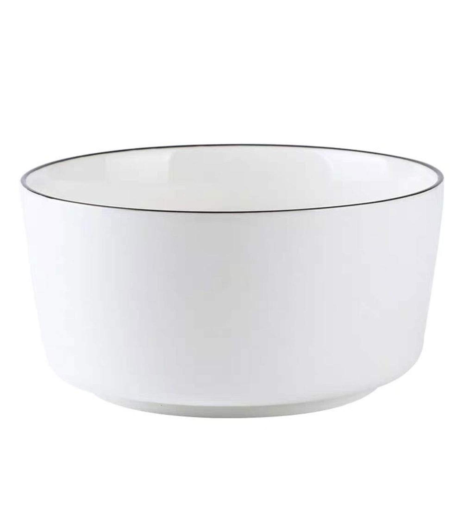 FURLOU Bowl Porcelain Bowls Salad Bowls Fine Plain White Bone China Kitchen Bowl Crockery Big Bowl Ceramic Dinnerware Bowls - Buy Online on GoSupps.com
