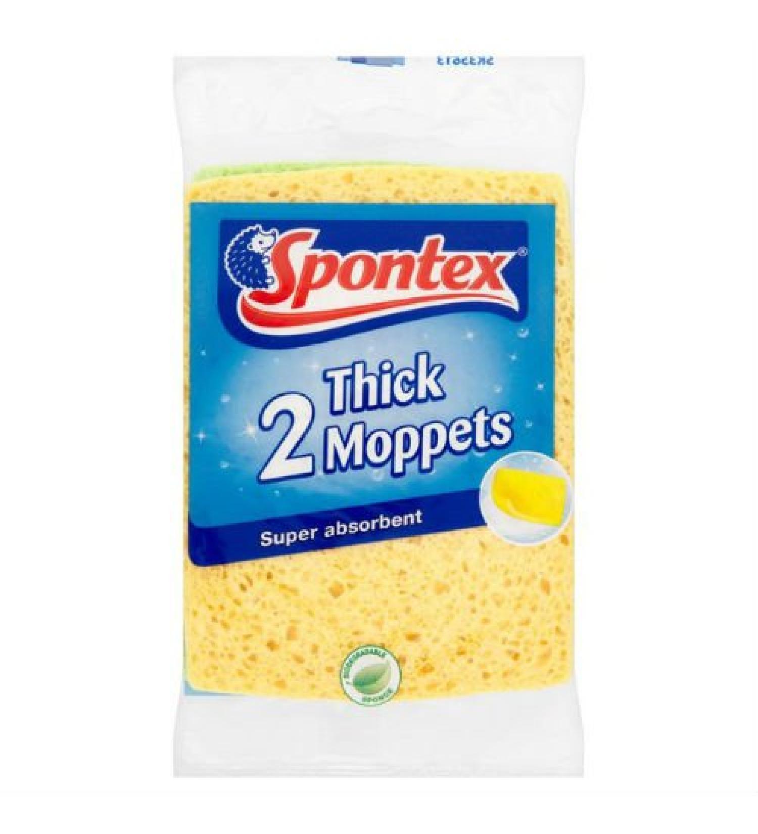 Spontex Thick Moppets Pack of 2 Cases of 6