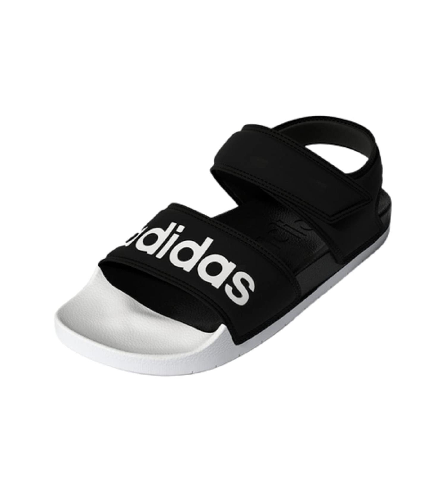 adidas Adilette Sandal Core Black/White - Size 12 Women/11 Men | Unisex-Adult - Buy Online on GoSupps.com