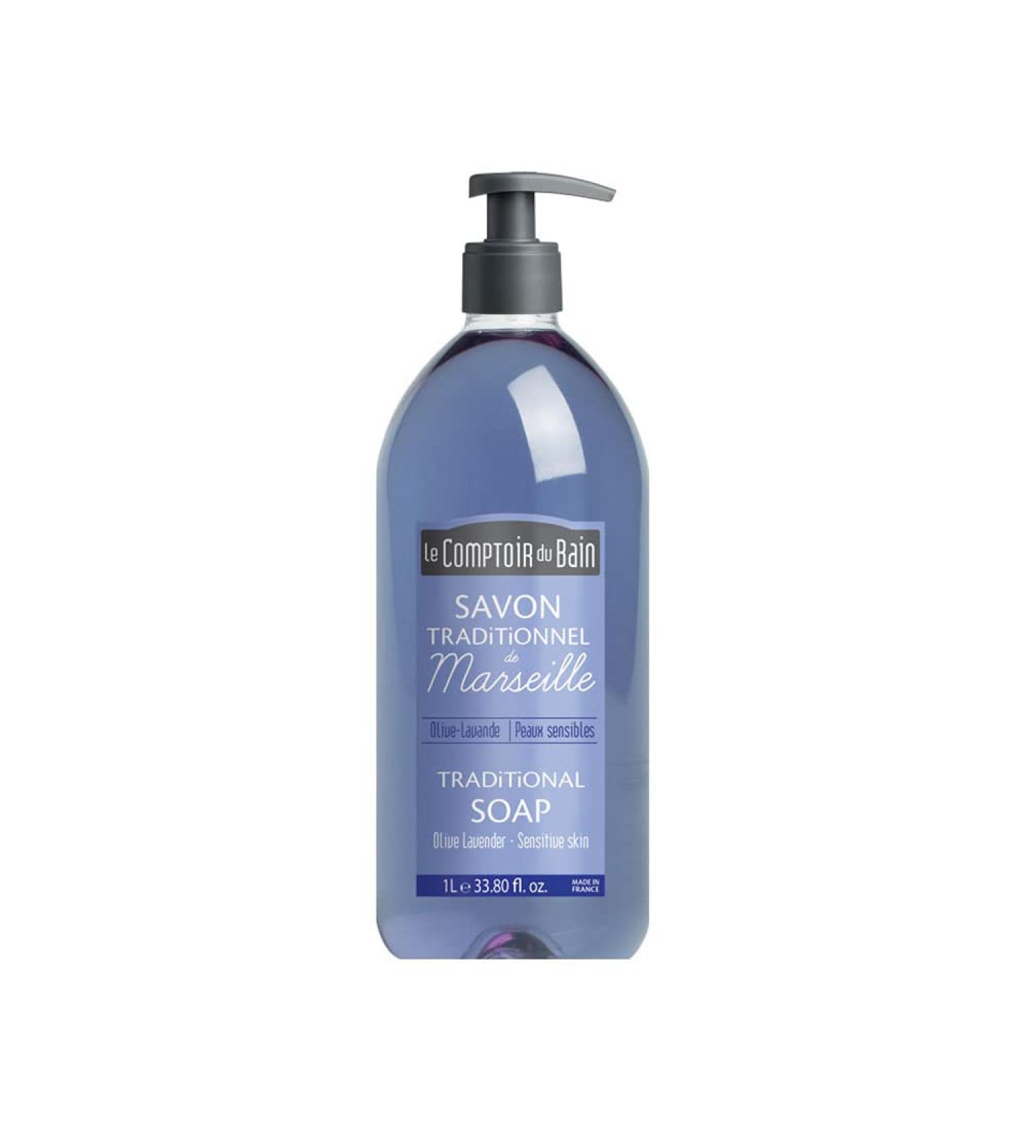 Le Comptoir du Bain Le Comptoir du Bain Traditional Marseille Soap Olive-Lavender 1 L