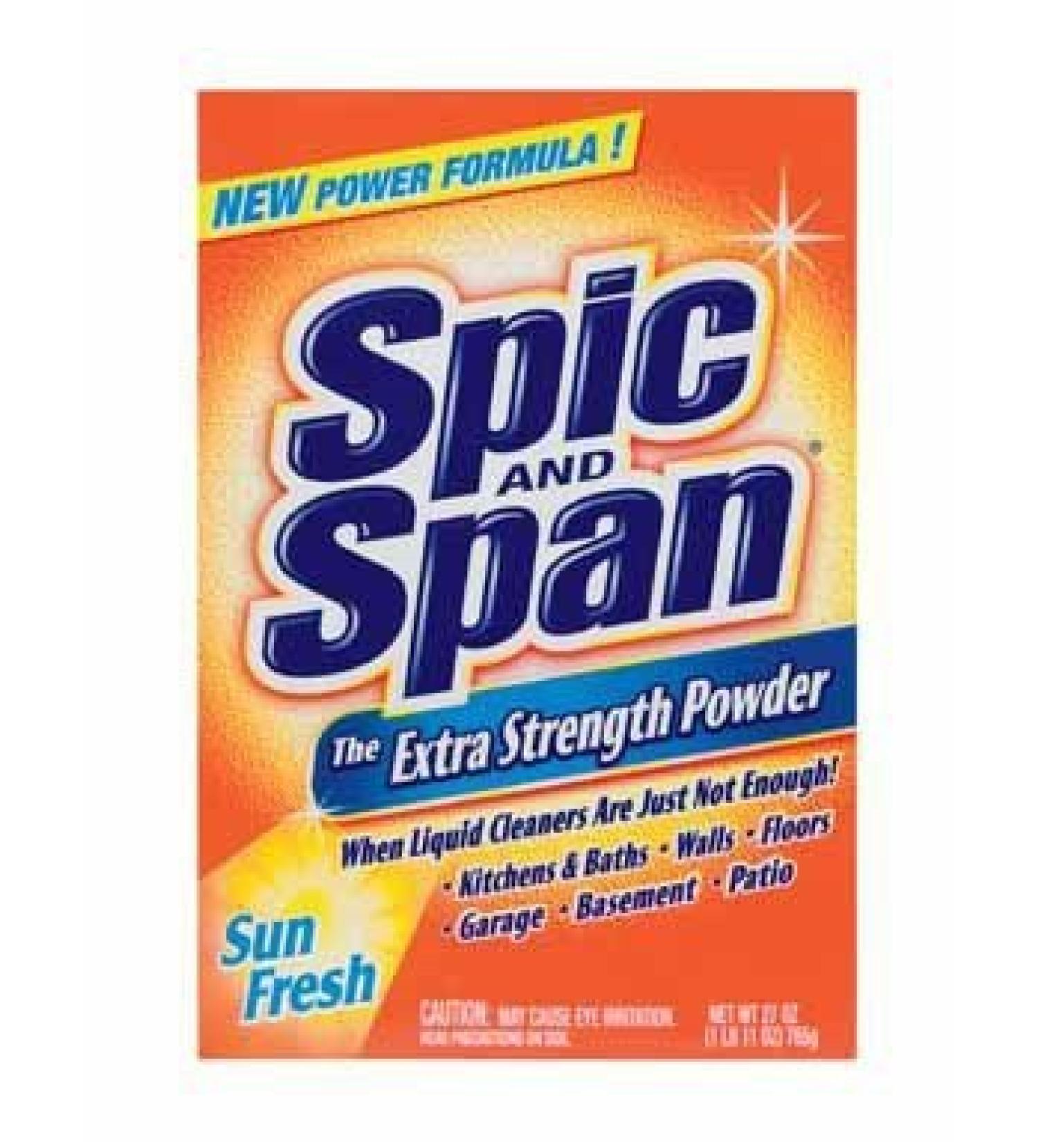 Spic and Span Extra Strength Powder: Sun Fresh 27 OZ (Pack of 6)