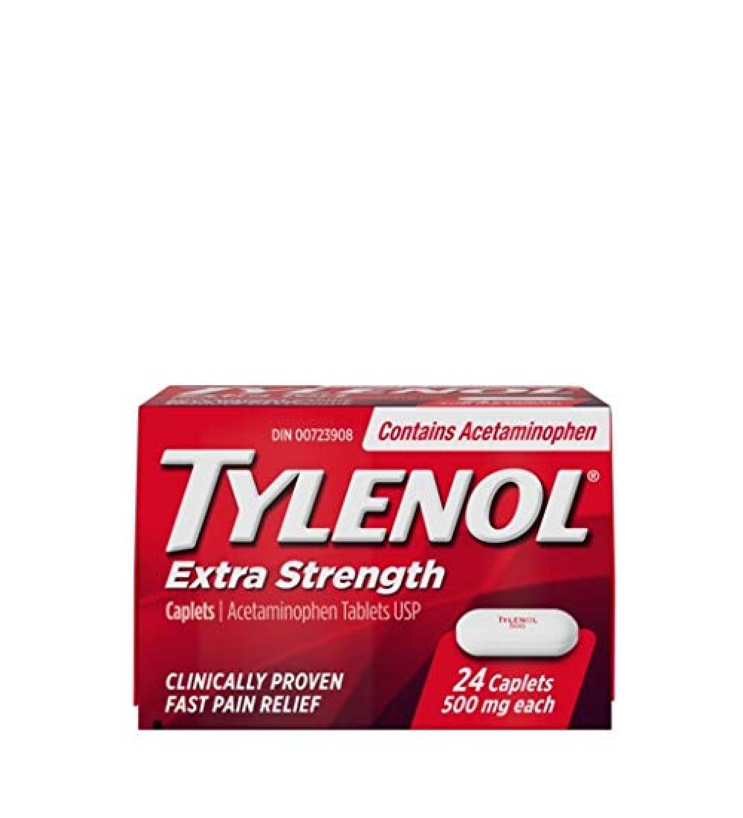 Tylenol Extra Strength Caplets 24 count - Buy Online on GoSupps.com