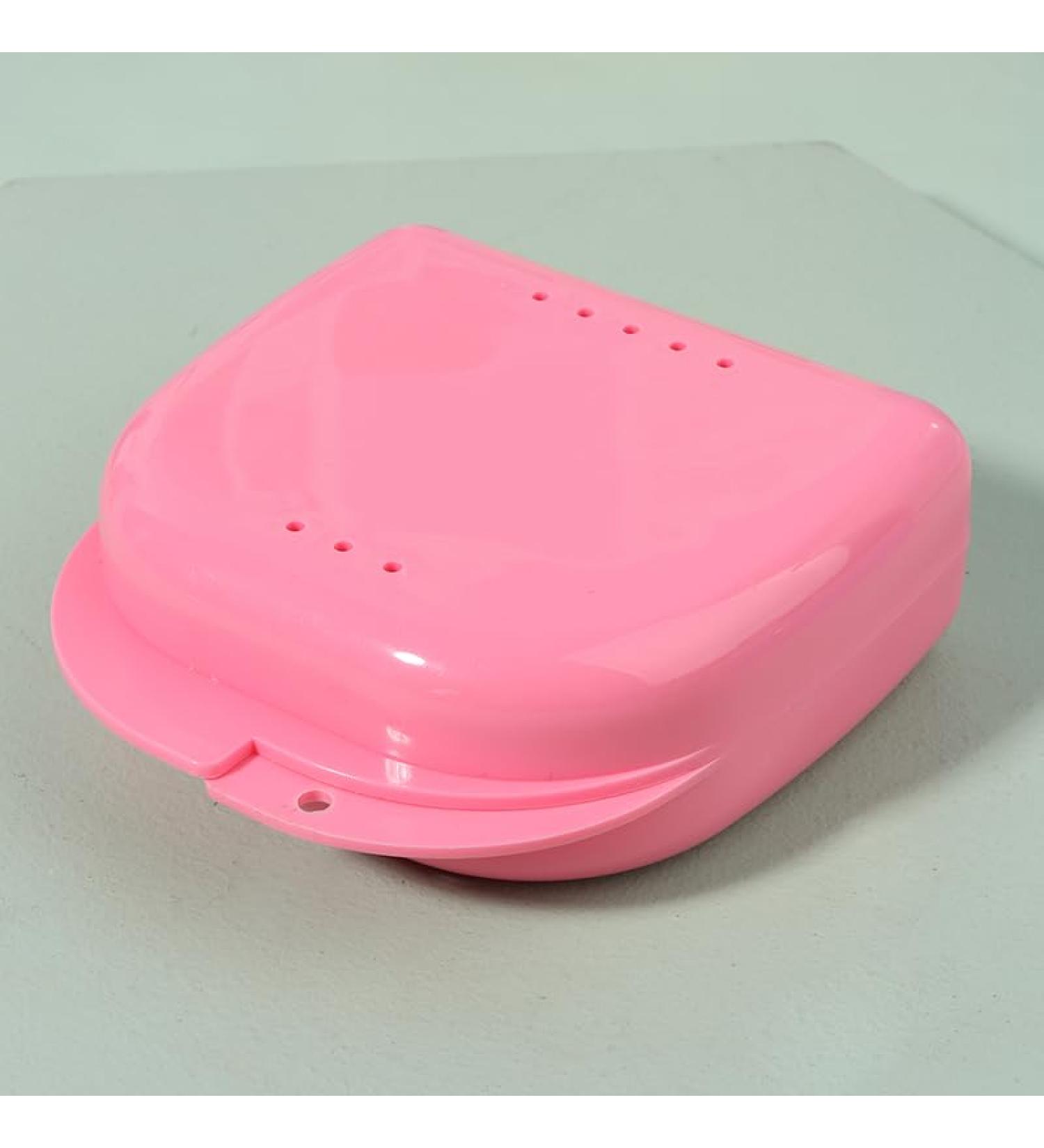 Dusarls Dental Bracket Prostheses Storage Box - Orthopedic Little Teeth Box with Mirror | Oral Hygiene & Denture Care - Pink - Buy Online on GoSupps.com