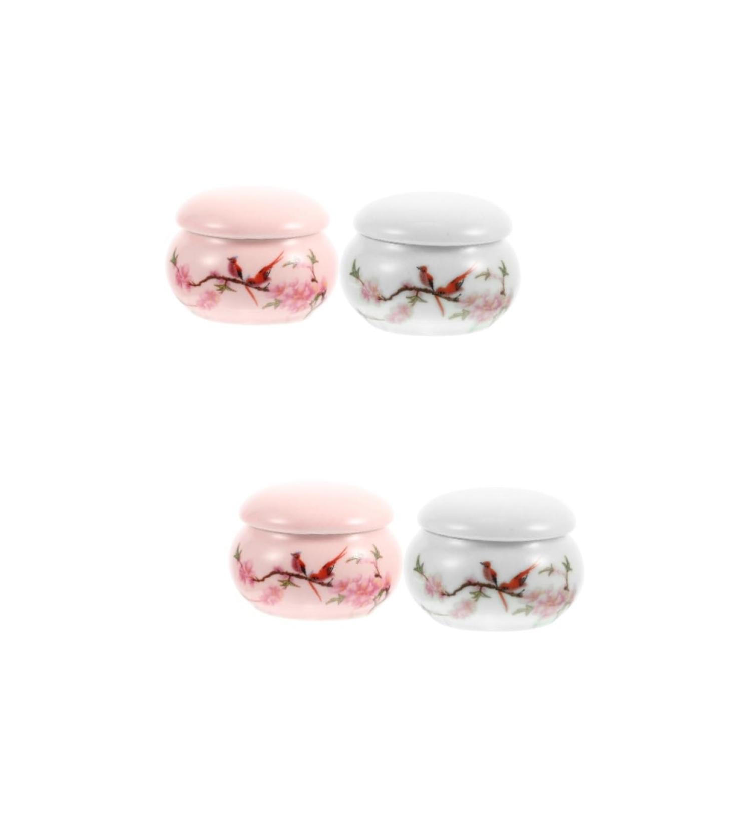 Beavorty Mini Pots 4 Pcs Powder Bottle Rouge Bottles Lip Balm Jar Loose Bulk Rouge Lipstick Jar Mini Dispensing Bottle - Buy Online on GoSupps.com