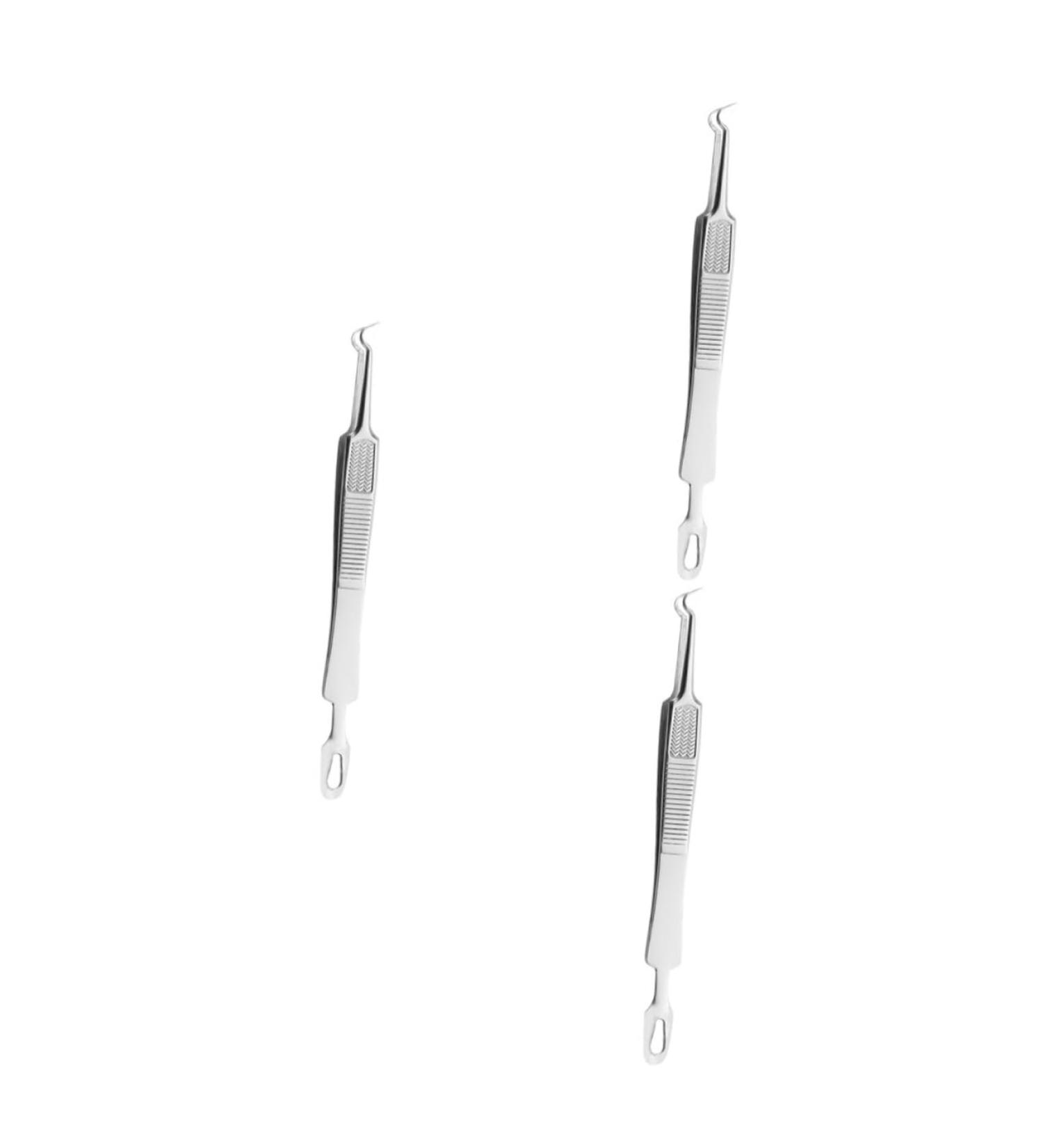 Outanaya 9 Pcs Clip Kit Spot Tweezers Pimple Blackhead Tweezers Silver Stainless Steel - Buy Online on GoSupps.com
