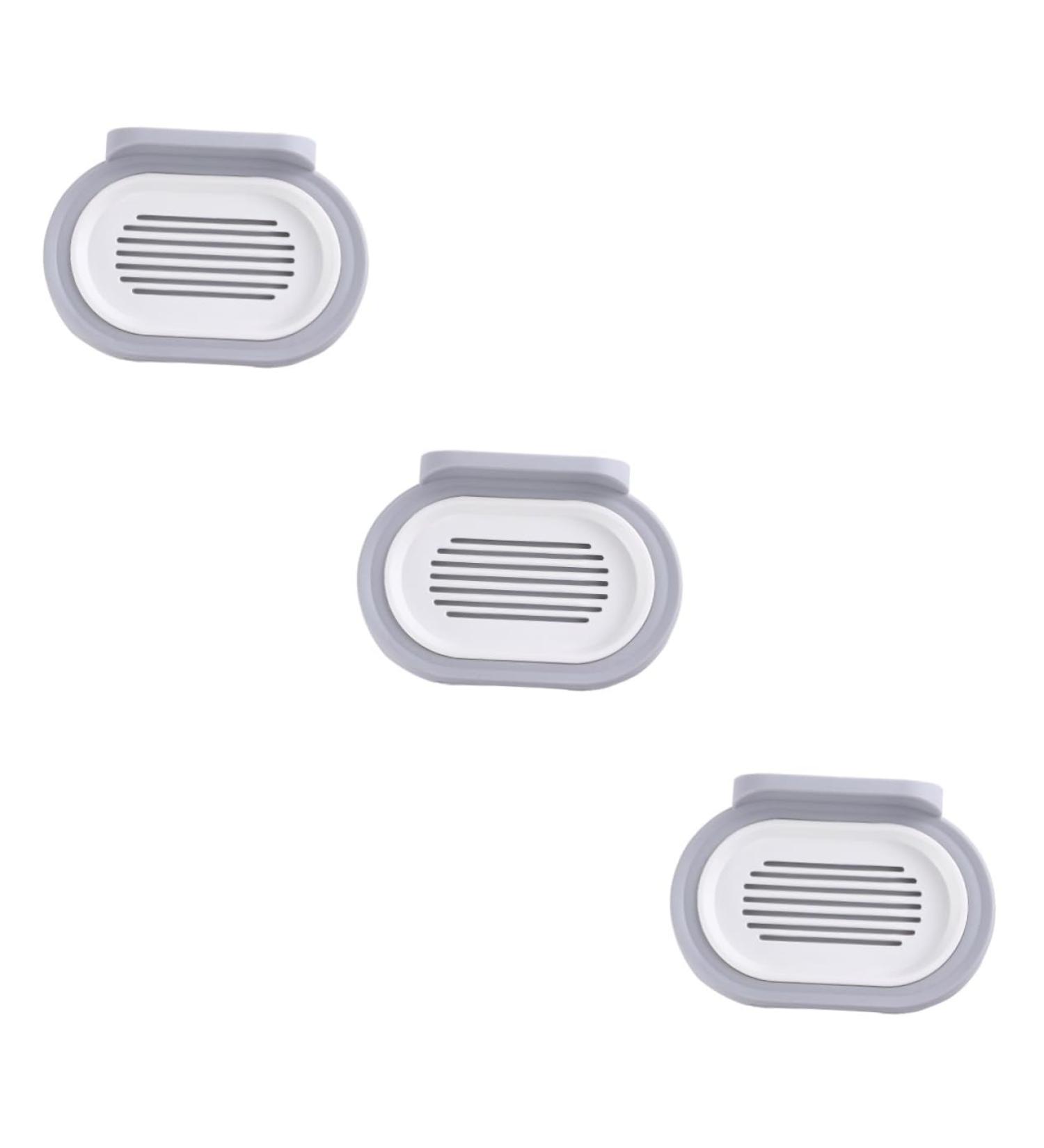 Ciieeo 3pcs Bathroom Soap Holder Self-draining Soap Holder Kitchen Soap Rack Shower Soap Dish Holder Soapdish Kitchen Soap Mounted Sink Adhesive Soap Dish Sponge Dry Dish Household - Buy Online on GoSupps.com