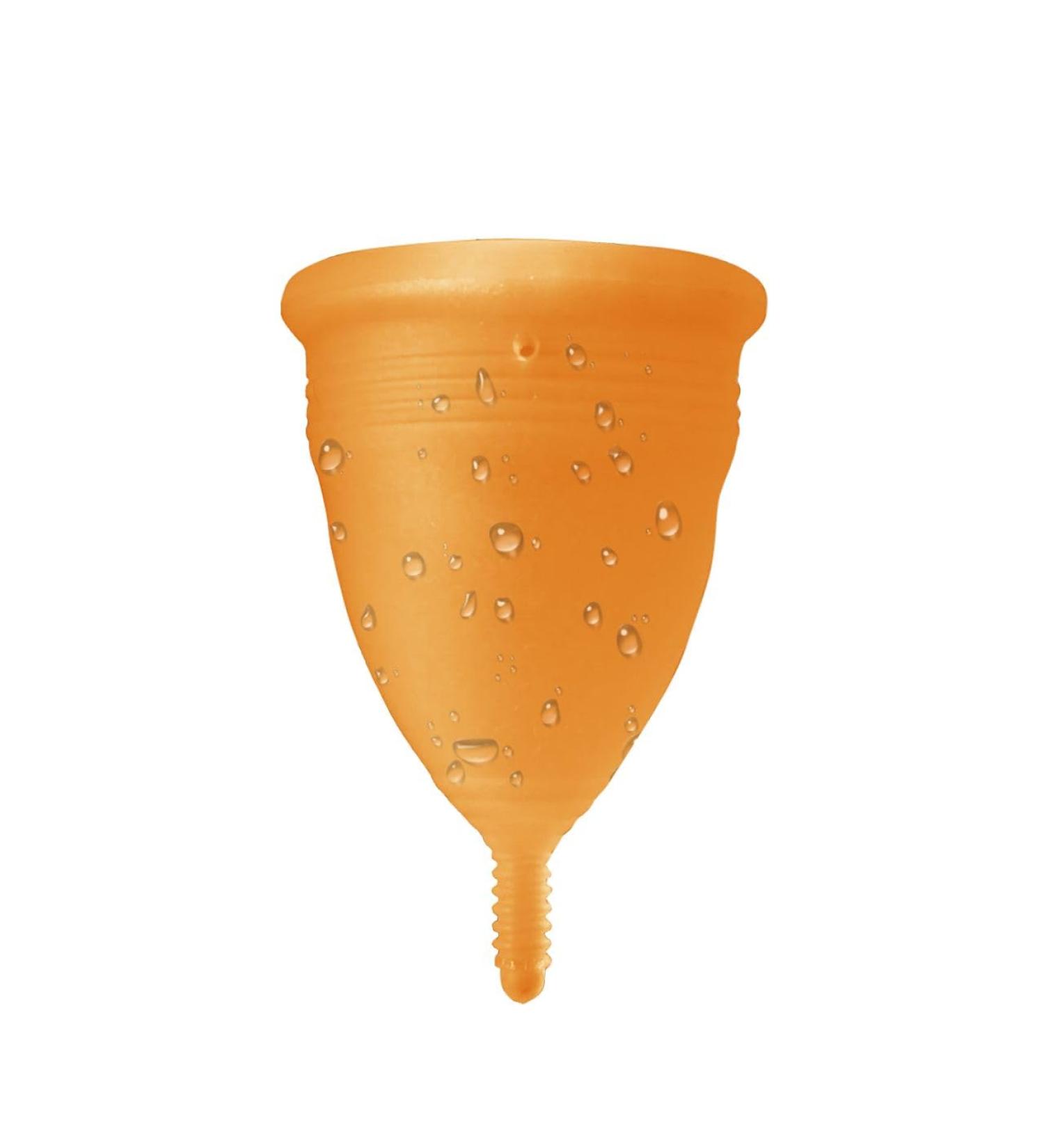 Blossom Menstrual Cup Say No to Tampons | Get Blossom Cups for Menstrual Days| Period Cup Reusable Menstrual Cup Silicone Cup (Large Menstrual Cup Orange)