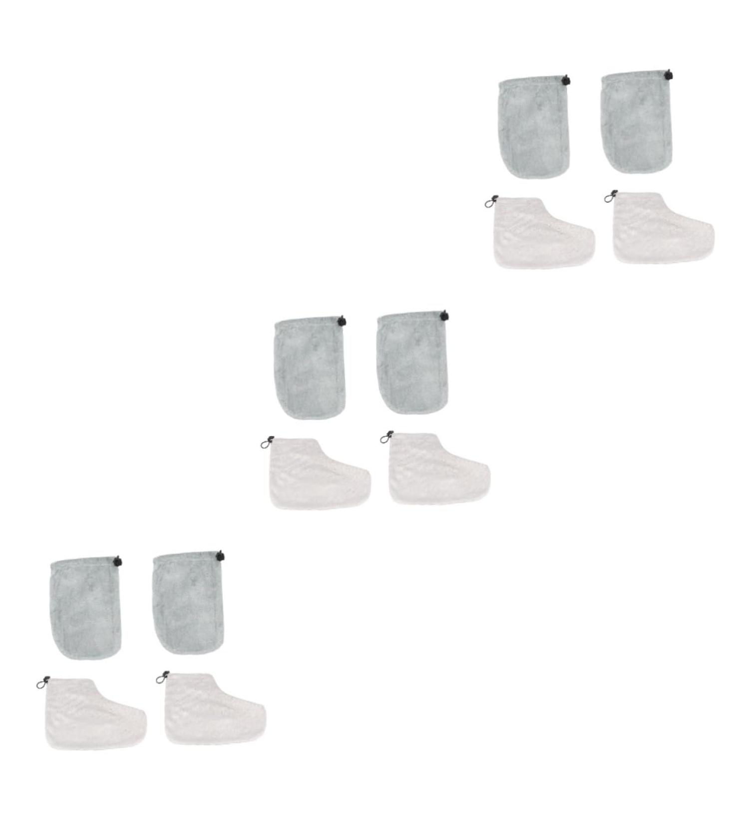 minkissy 6 Pairs Gloves parrafin wax for hands paraffin wrap Foot Cover heated mittens pedicure liners accessories paraffin accessories paraffin glove manicure sock - Buy Online on GoSupps.com