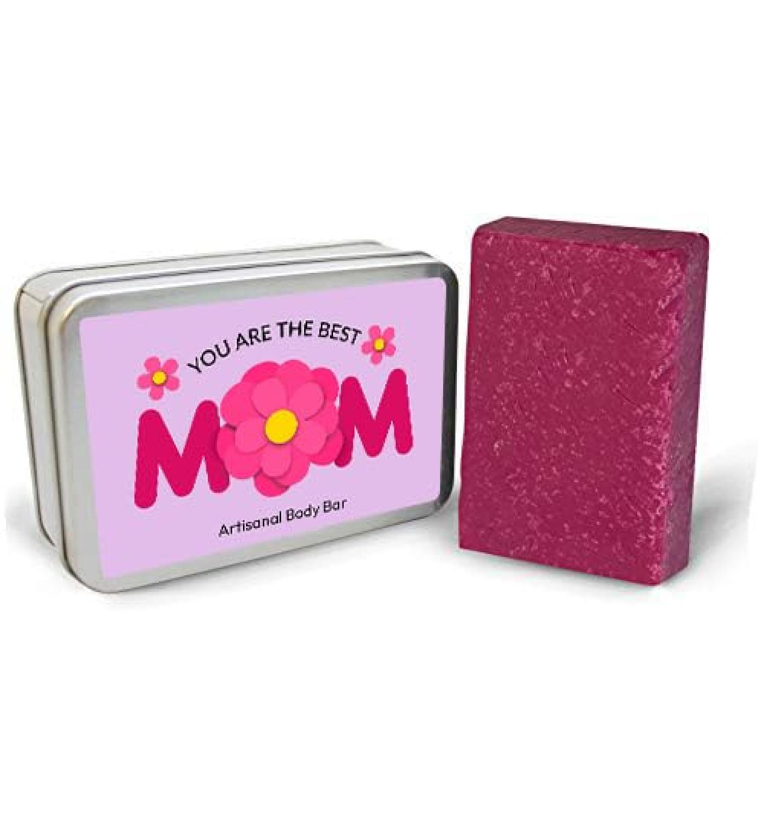 Shop Gears Out Best Mom Soap Bar & Tin Set - Unique Mother's Day Gift Pink Soap for Women Perfect Stocking Stuffer - Buy Online on GoSupps.com