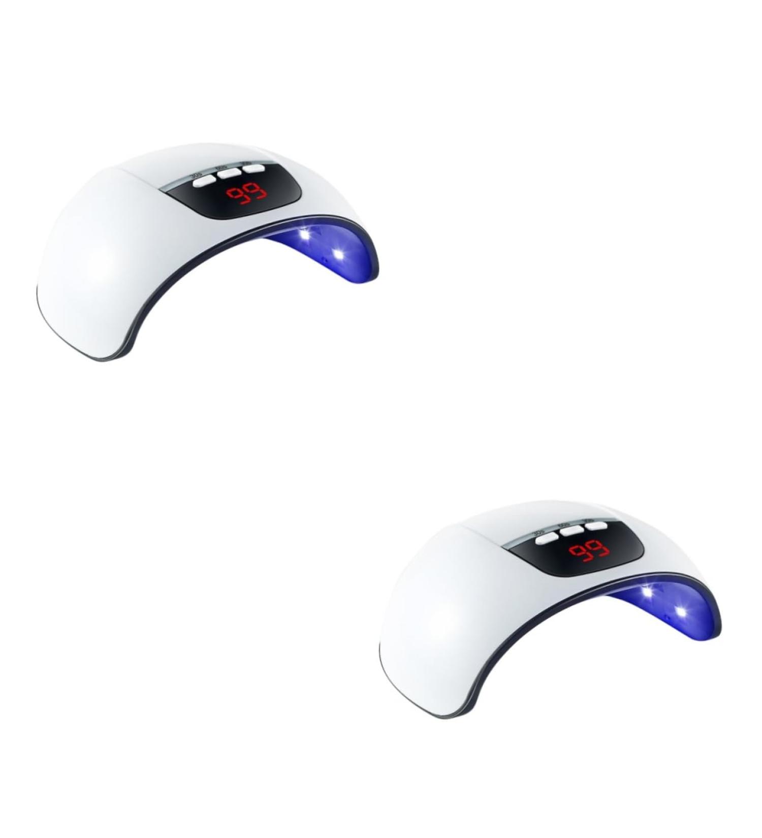 Healeved 2pcs Nail Lamp Nail Art Equipment Uv Nail Dryer Led Nail Curing Gel Led Dryer Nail Dryer Machine Gel Nail Led Gel Lamp Nail Gel Professional Nail Art Tools Timer White Intelligent - Buy Online on GoSupps.com