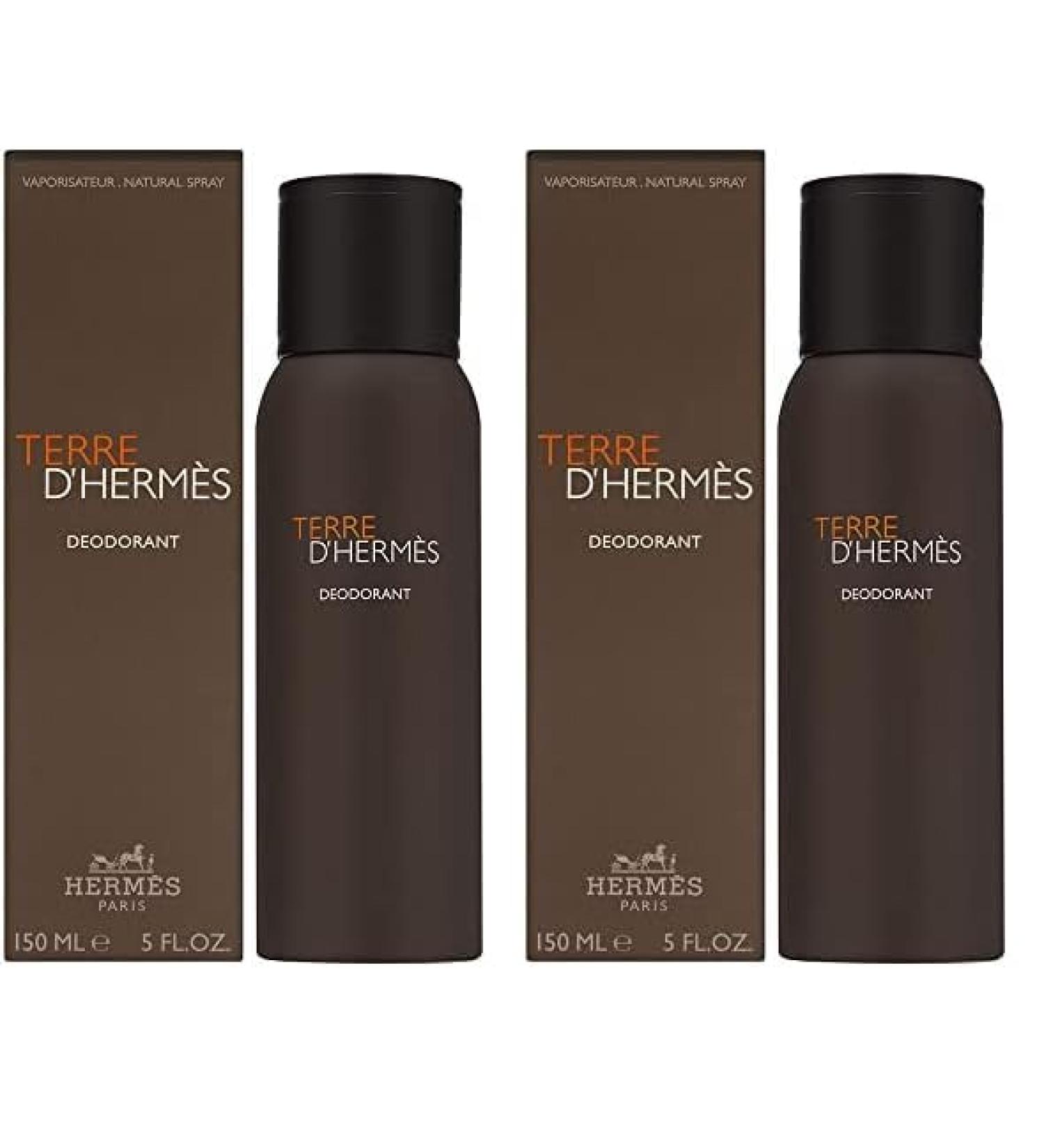 Hermes Terre D'hermes for Men Deodorant Spray 5 Ounce (Pack of 2) 5 Fl Oz (Pack of 2)