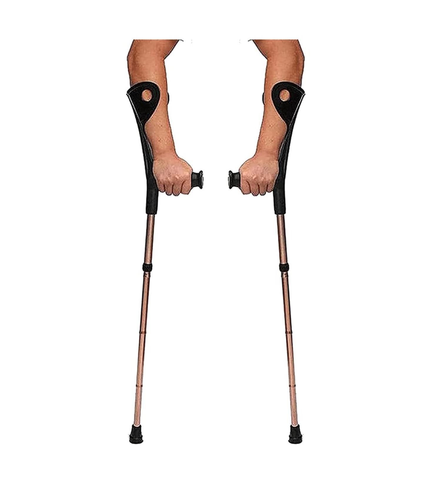 Aluminum Underarm Crutches for Adults and Teens Non-Slip Open Cuff Crutches Adjustable Canes Perfect for Travel Or Work Independence 2 - Buy Online on GoSupps.com
