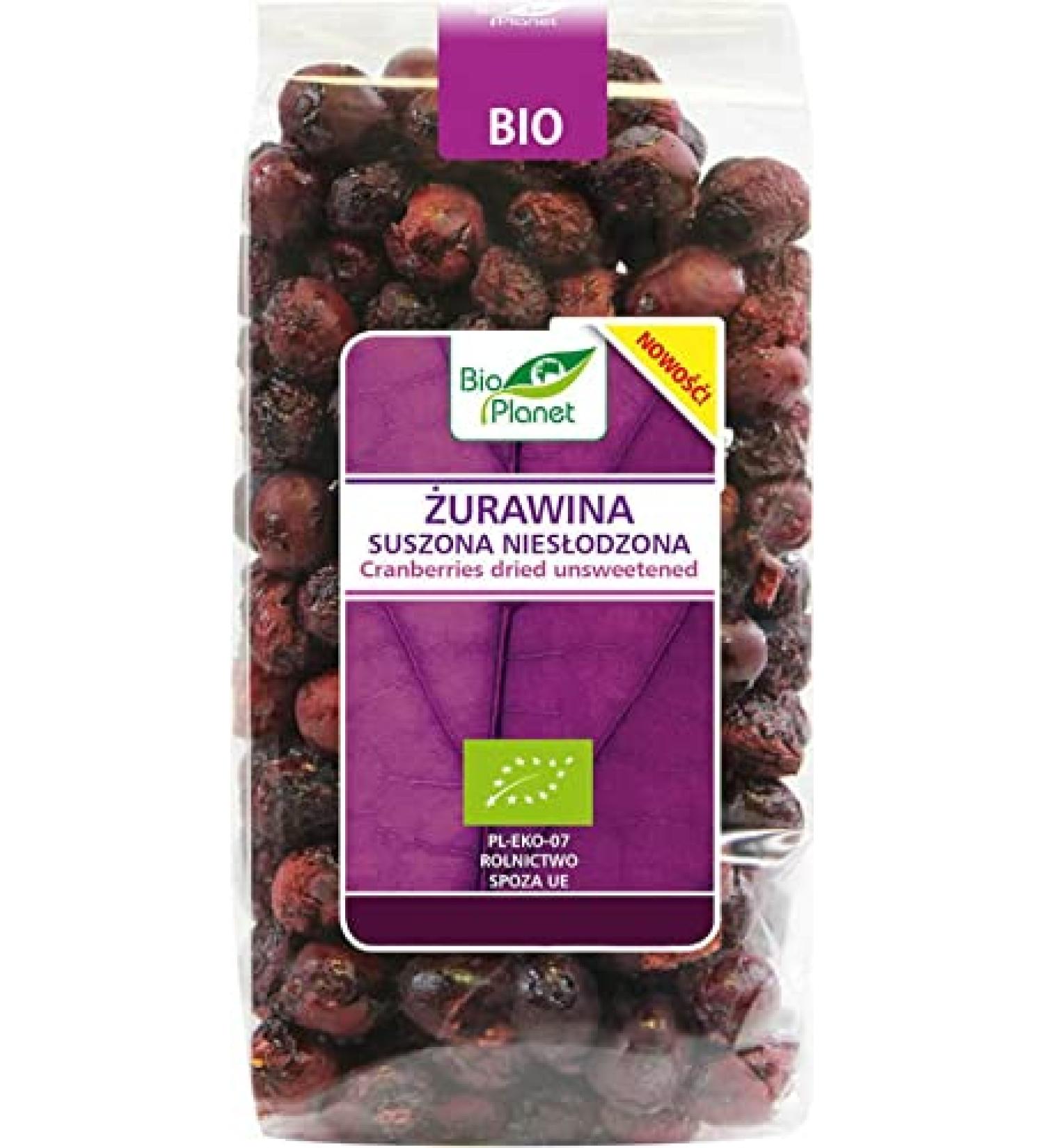 Dried cranberries unsweetened ORGANIC 50g - BIO PLANET